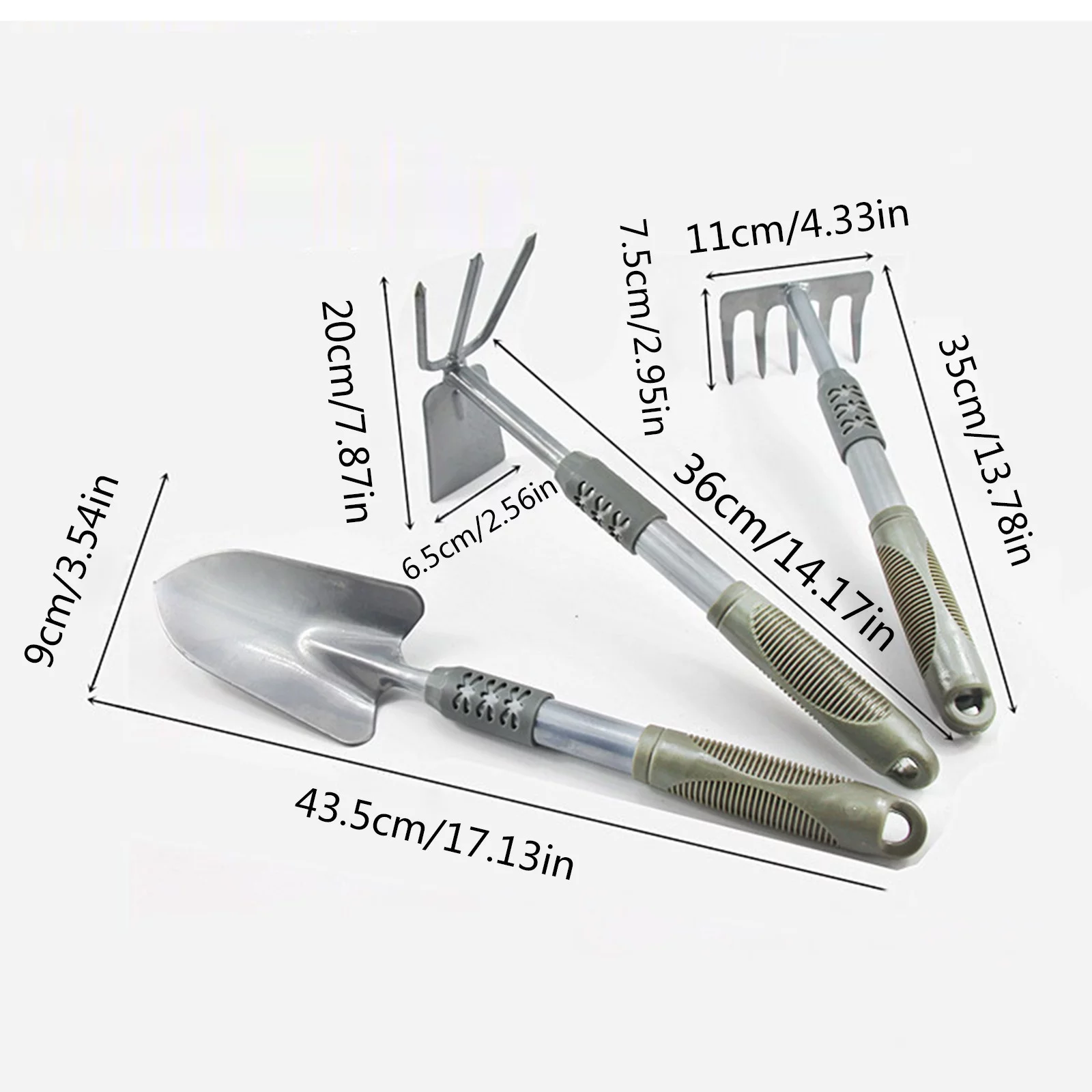 Bnnlsa Trim Tool Garden Tools Shovel Flowers Small Shovel Potting Shovel Hoe Rake Garden Set Flower Three Piece Set