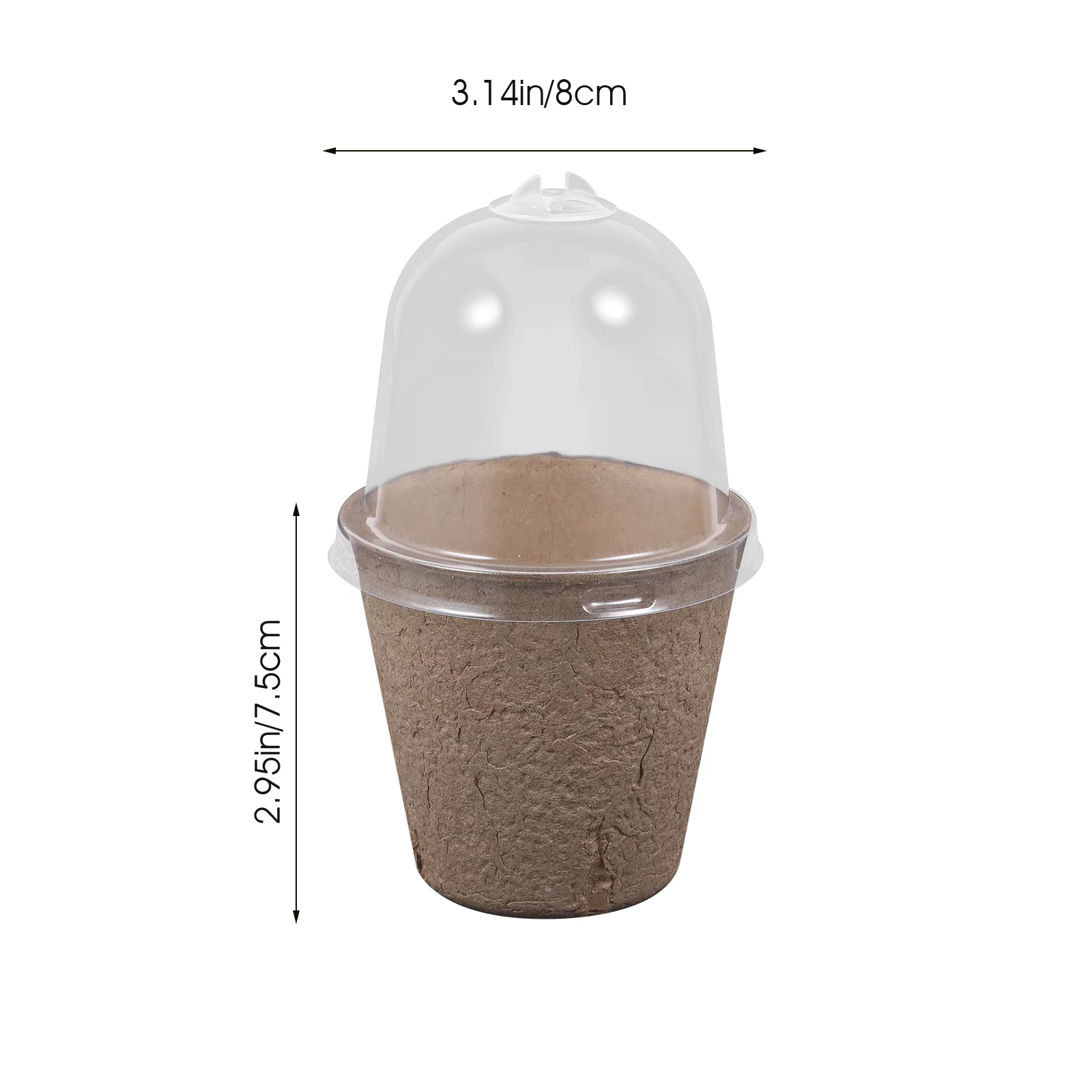 10 Pcs Biodegradable Seedling Pots Containers Paper Flower Succulent Peat Office