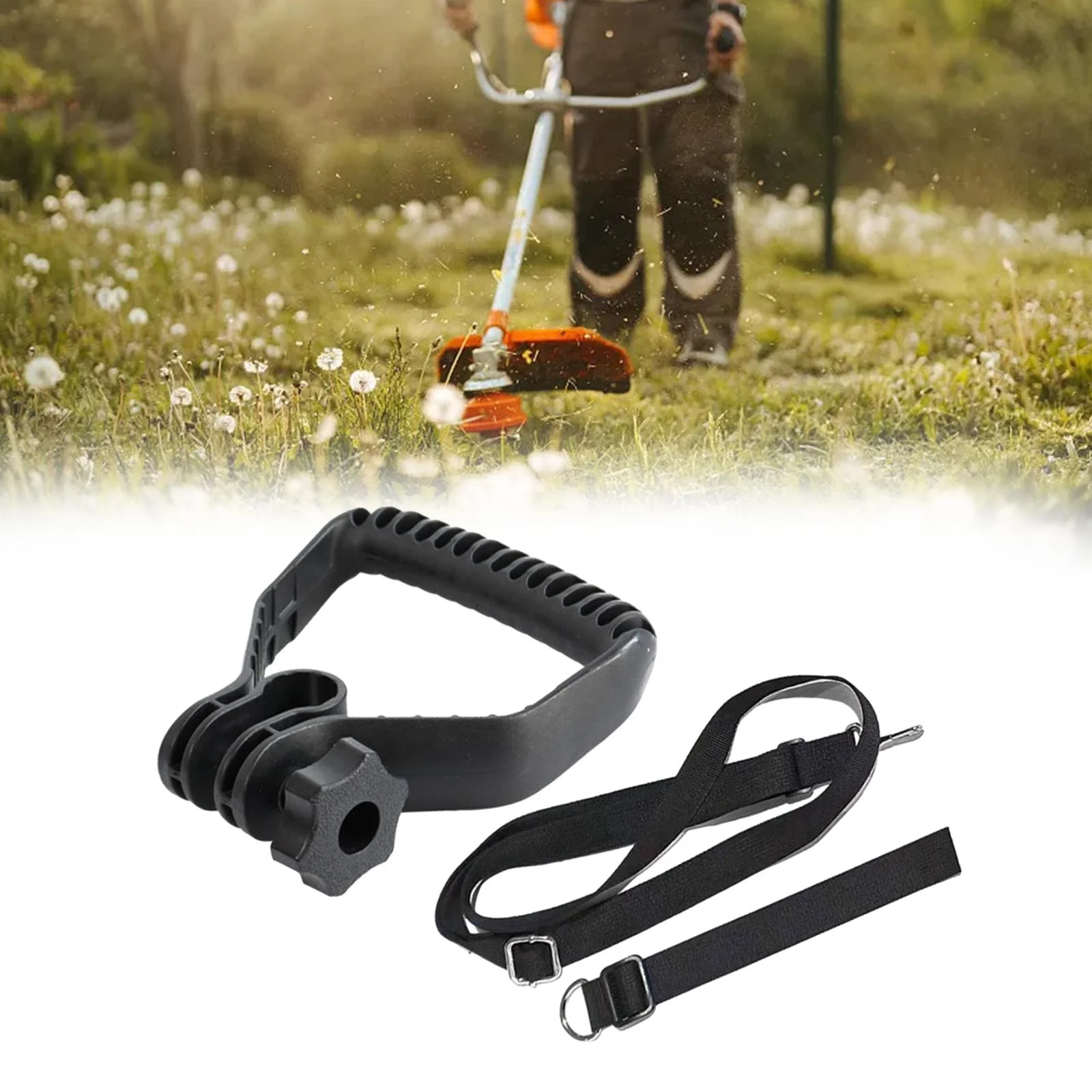 SunniMix Brush Cutter Replacement Handle with Ergonomic Universal Non-Slip Shoulder Strap