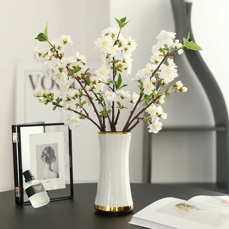 Rural Wind Cherry Blossom Simulation Flower Pseudo -Blossom Branches Wedding Furnishing Home Furnishing Store Decoration Living Room Table Flowers