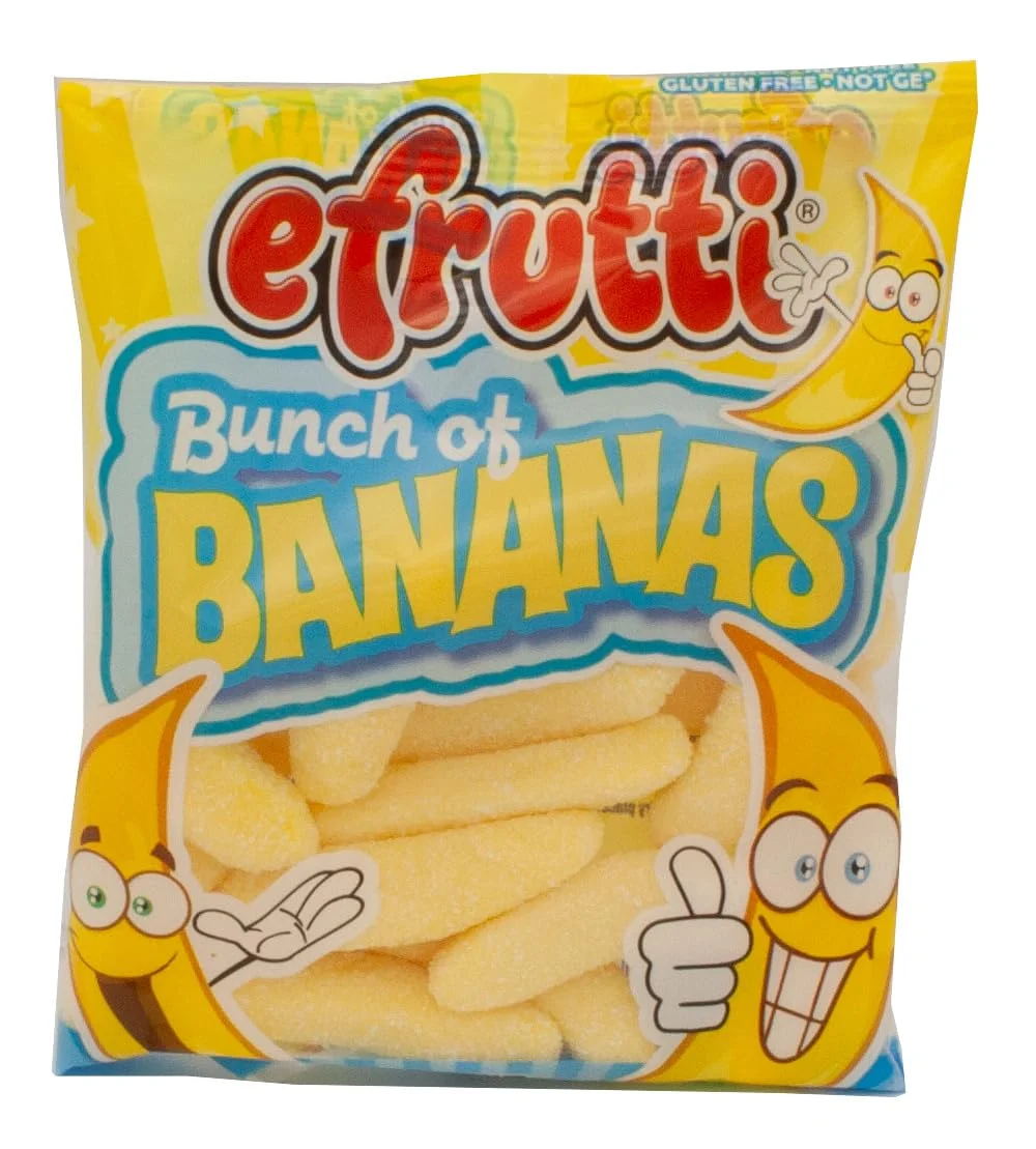 Bunch Of Bananas | 3.25 Oz Candy Peg Bag | Pack Of 3 | Bulk Bag
