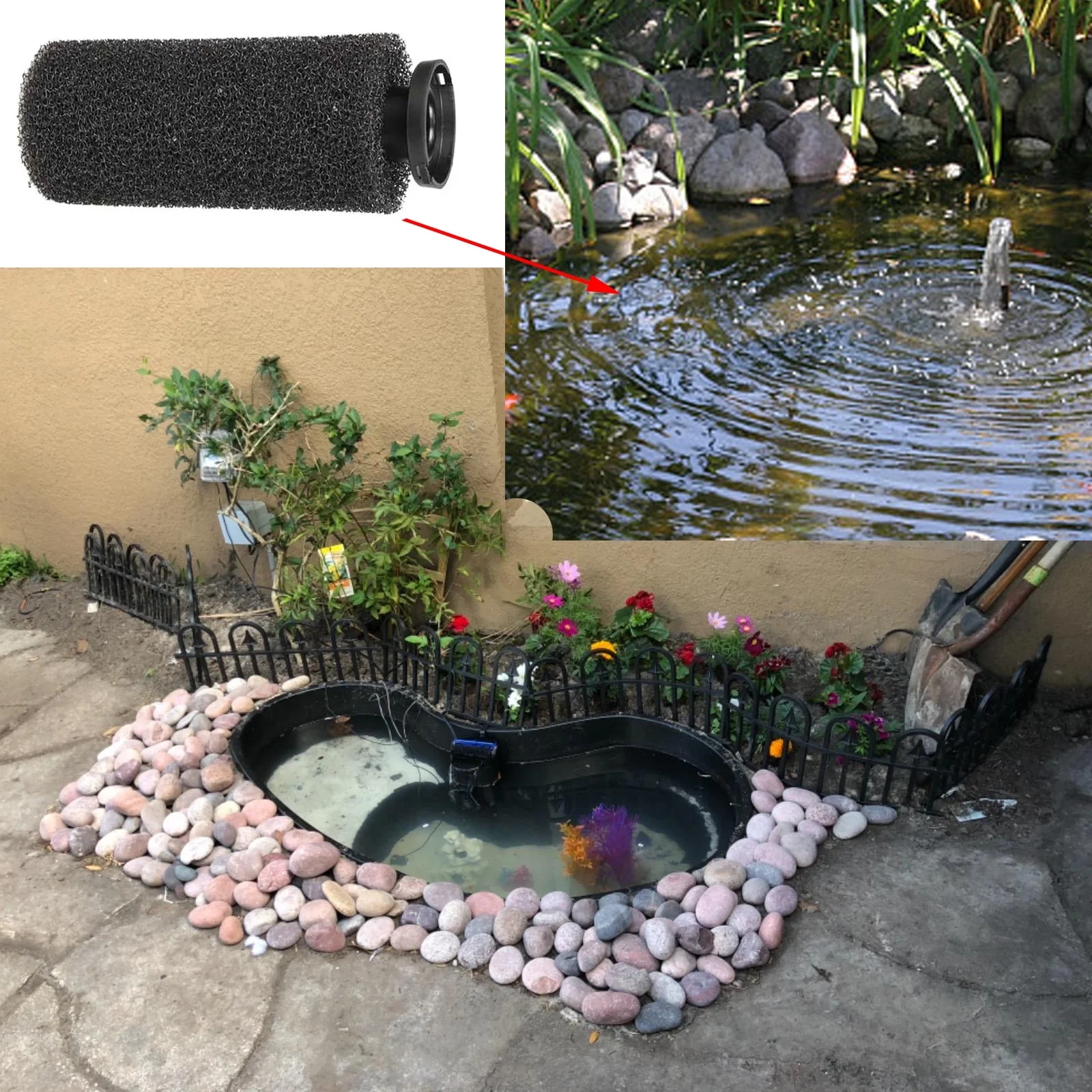 Qzbhct 6 Pcs Pre-Filter Sponge for Pumps, Fits Beckett Pond G FR DP - Part No. 7137710 7209410 Replacement