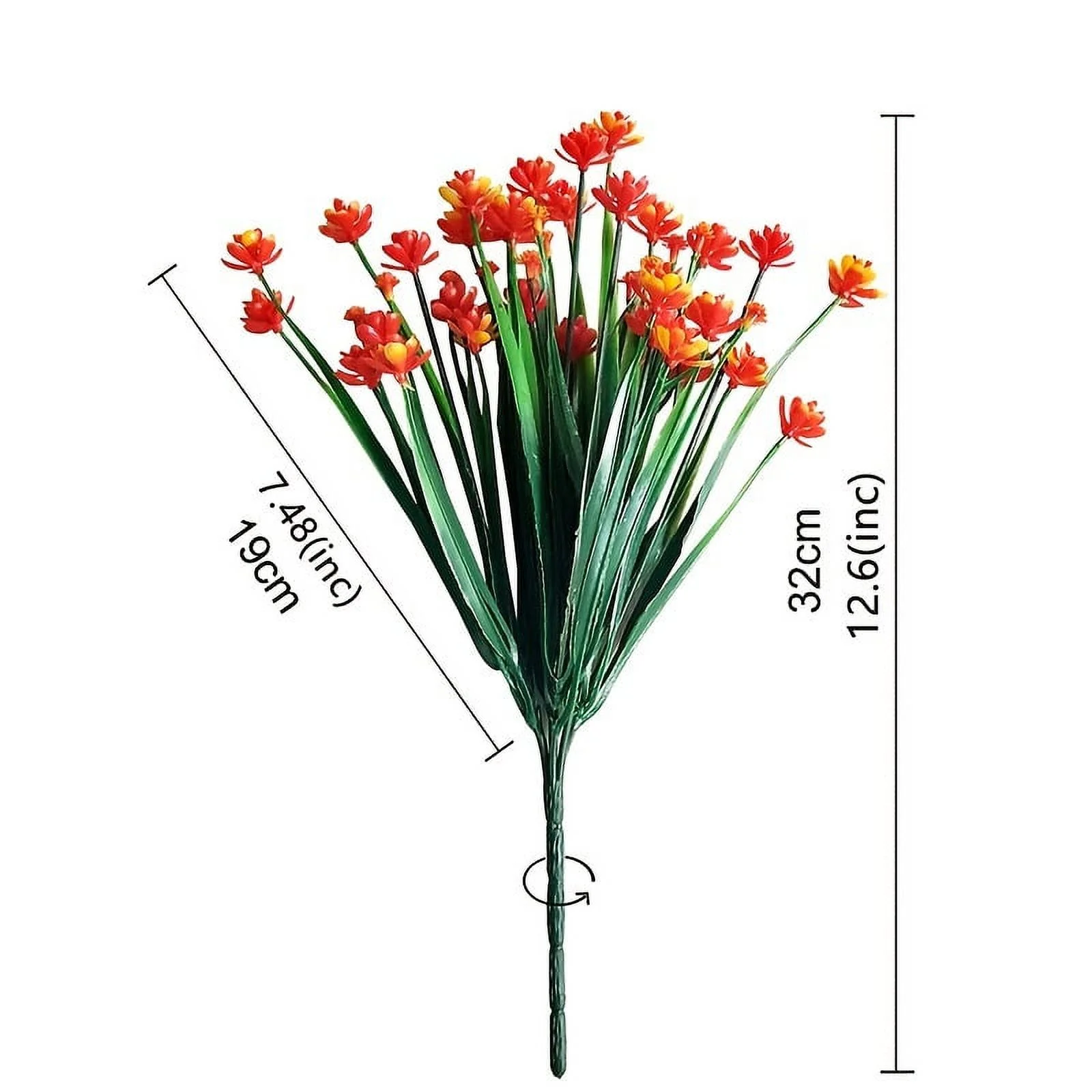 ACMDL  4 Bundles of Premium Artificial Flowers - Perfect for Outdoor UV Resistance  Indoor Hanging Planters  and a Special Mother‘s Day Gift!