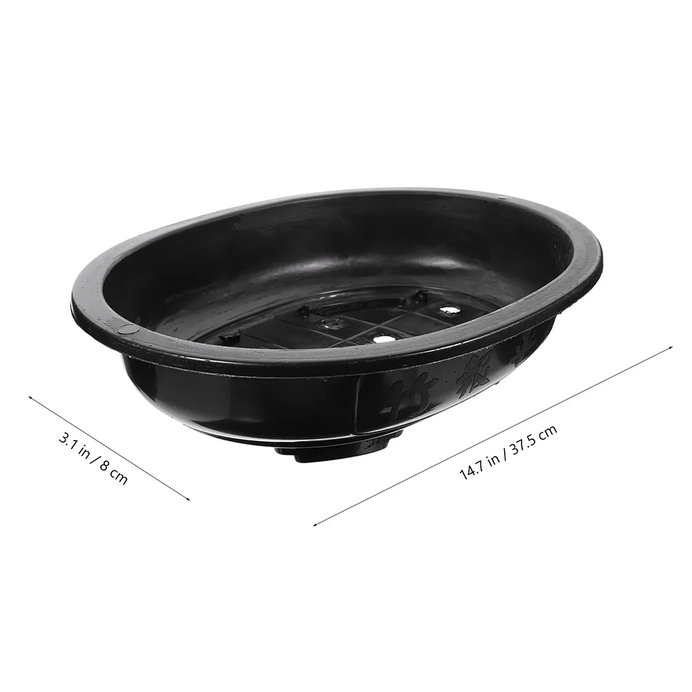 4Pcs Bonsai Flowerpot Household Oval Bonsai Pot Plastic Flower Pot Gardening Bonsai Container