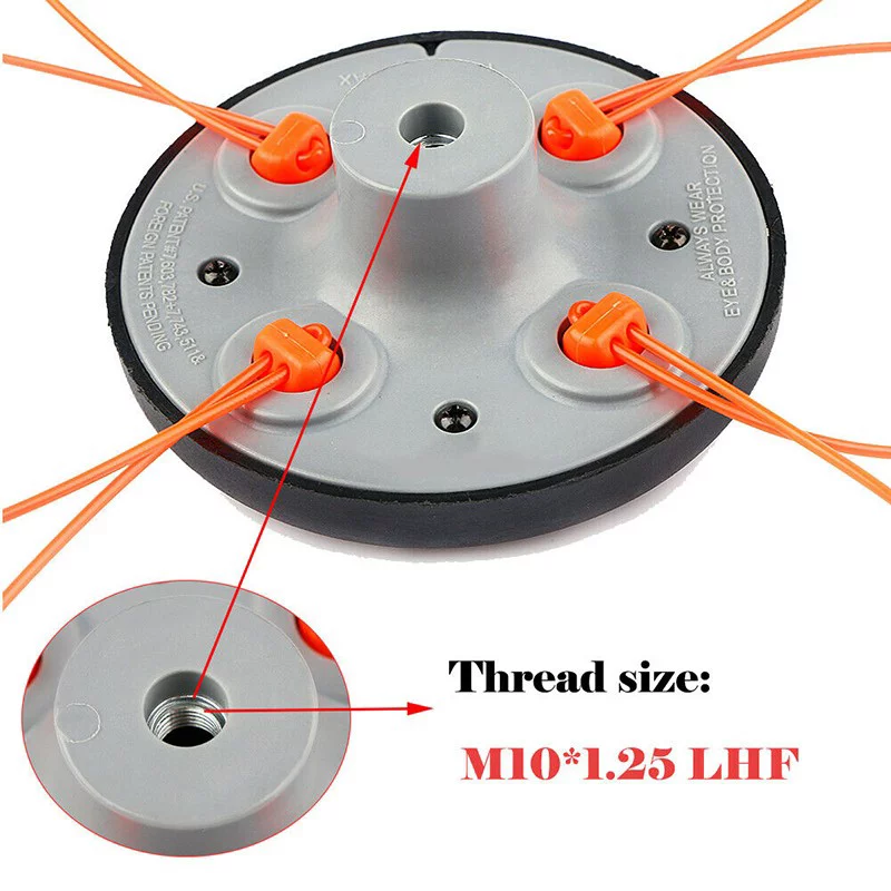 Cumbed 2X Universal Strimmer Line String Trimmer Head Fit All Pivotrim Gas Brush Cutter