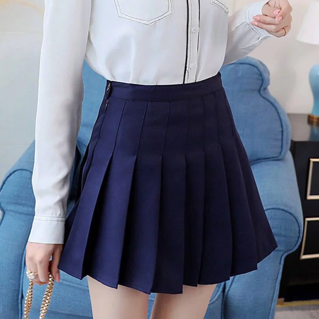 Autumn Cargo Skirt Women'S Fashion High Waist Pleated Mini Skirt Slim Waist Casual Tennis Skirt Skirting Board