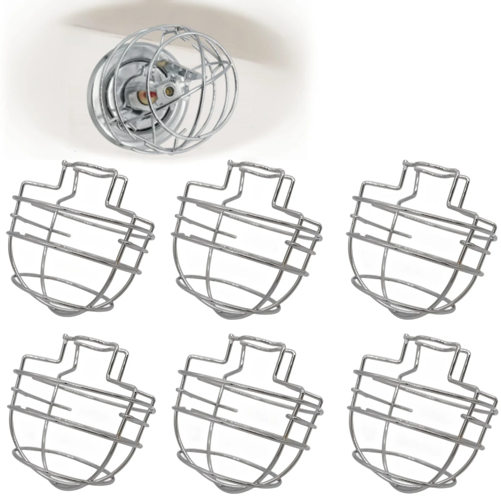 Happy Tree (6 Pack) Fire Sprinkler Head Guard Cage for 1/2