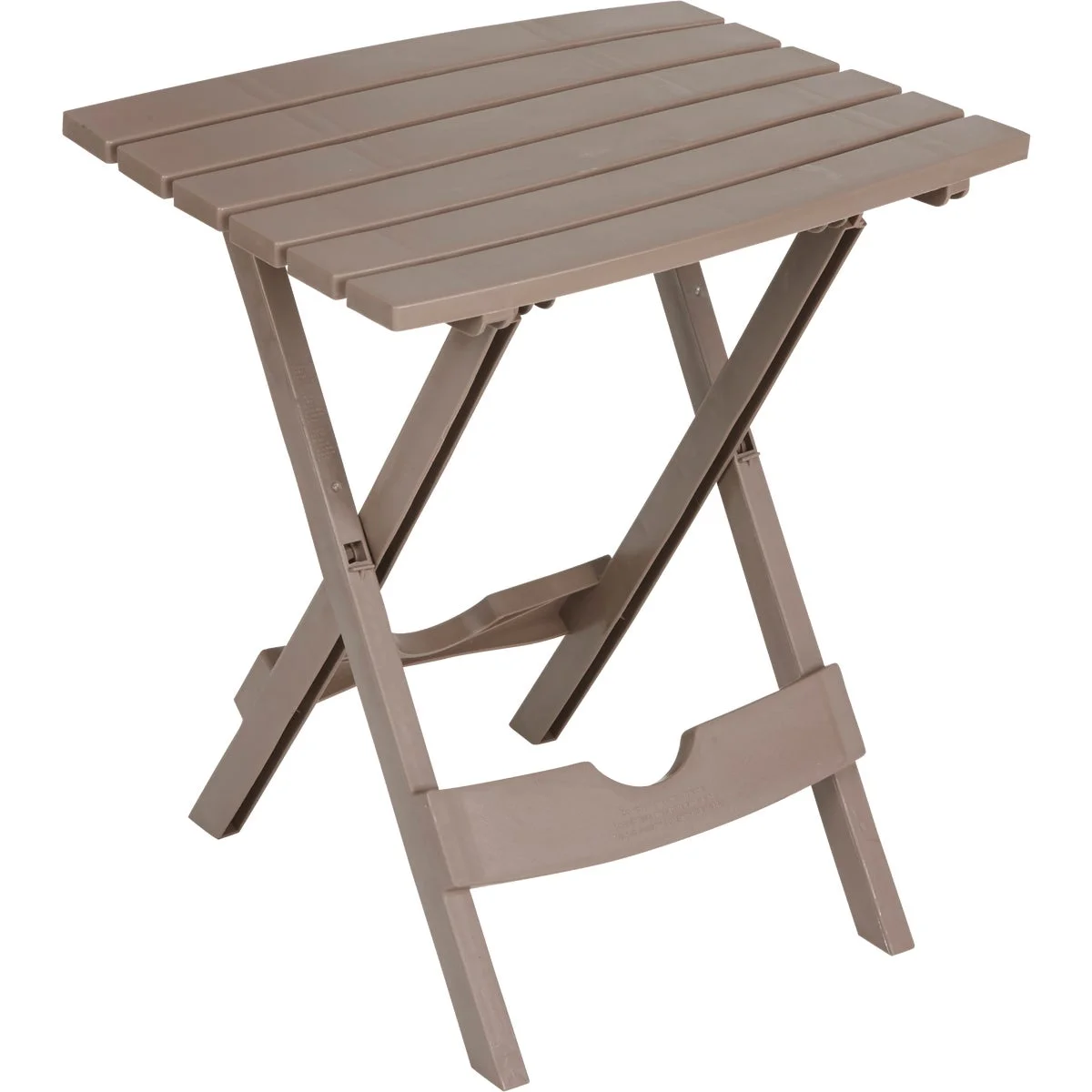 1 PK, Adams Quik-Fold Portobello 15 In. x 17.5 In. Rectangle Resin Folding Side Table