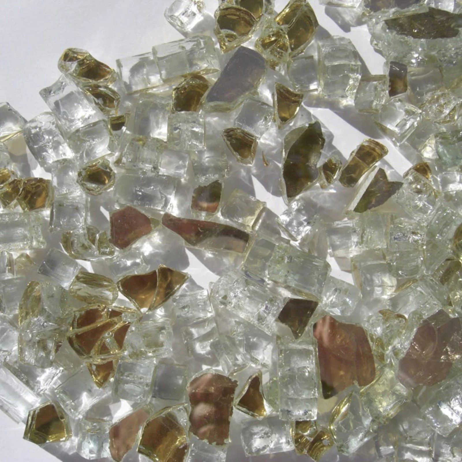 0.5 in. Reflective Arctic Flame Glass in Gold