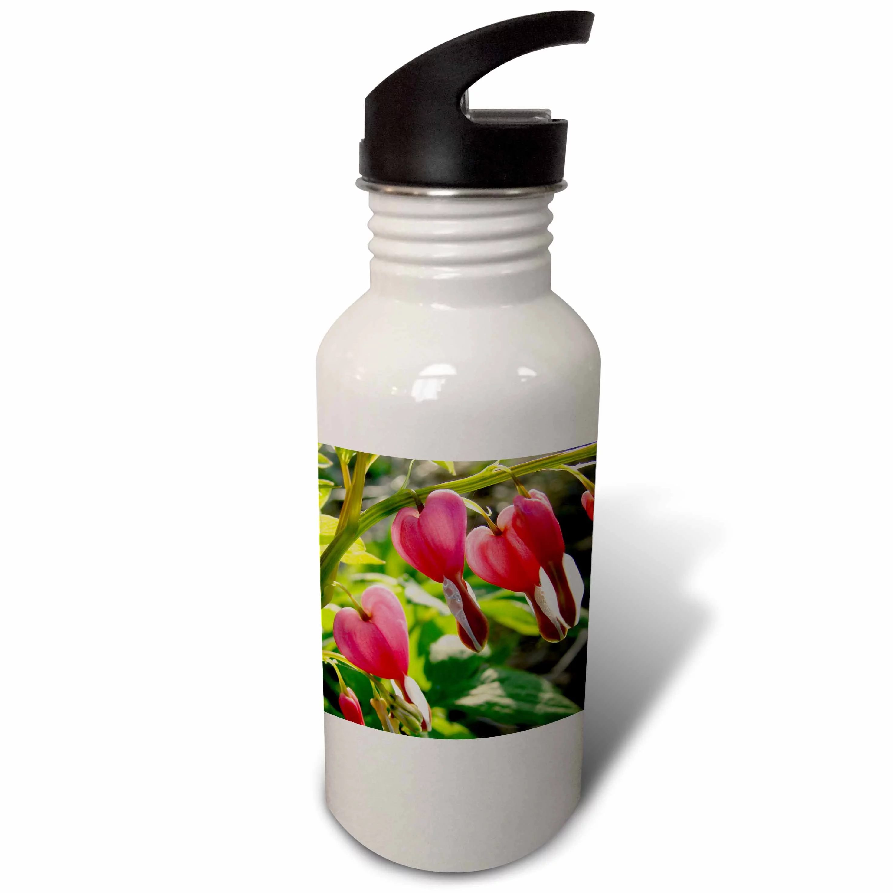 Bleeding Heart Flowers 21 oz Sports Water Bottle wb-6435-1