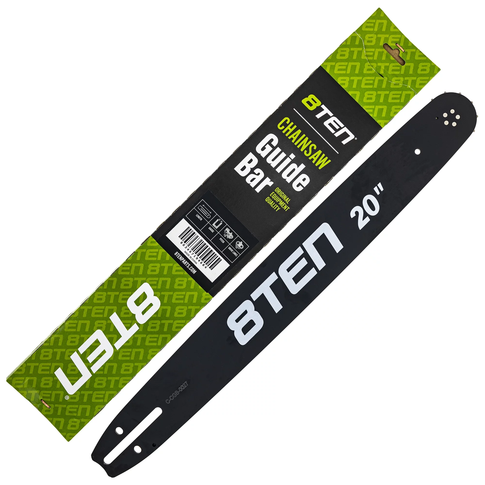 8TEN 20 inch Chainsaw Bar .050 3/8 72DL for Husqvarna 372XP 810-CCG2249B