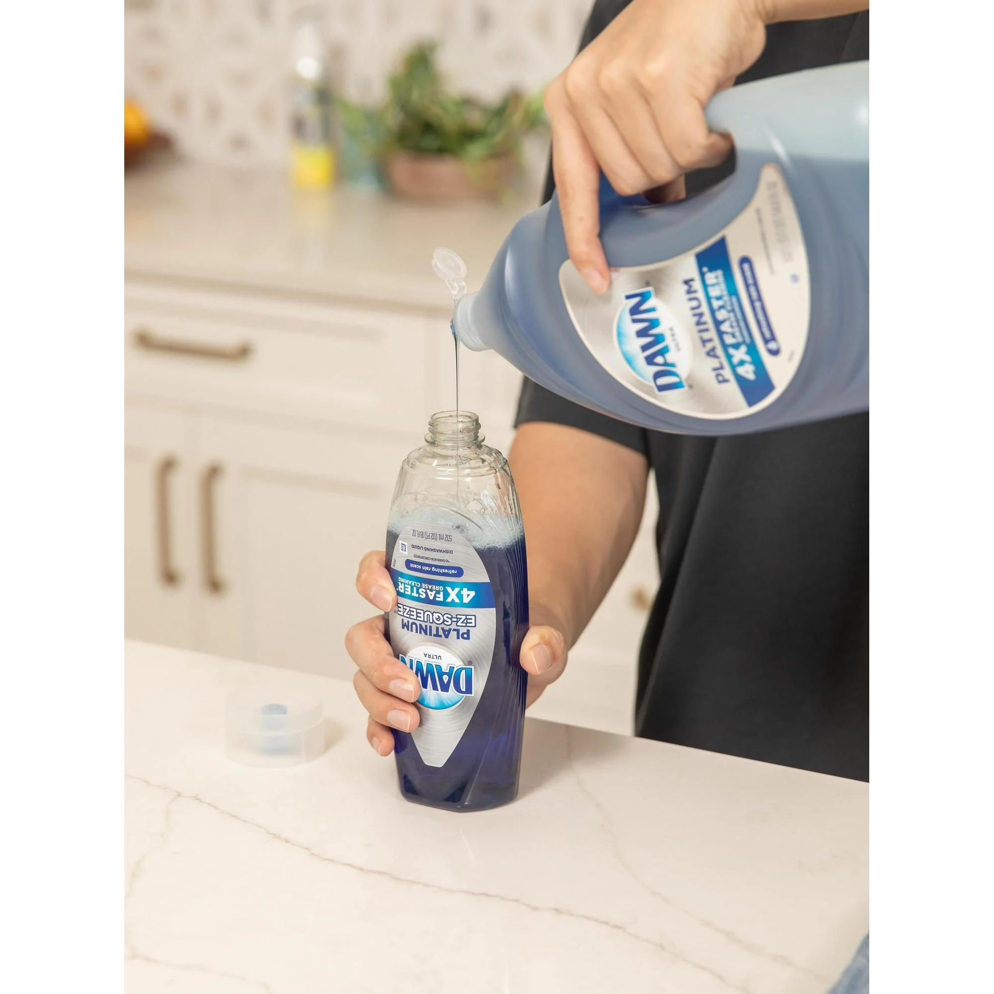 Dawn Platinum Dish Soap, Dishwashing Liquid, Fresh Rain, 74.3 fl oz