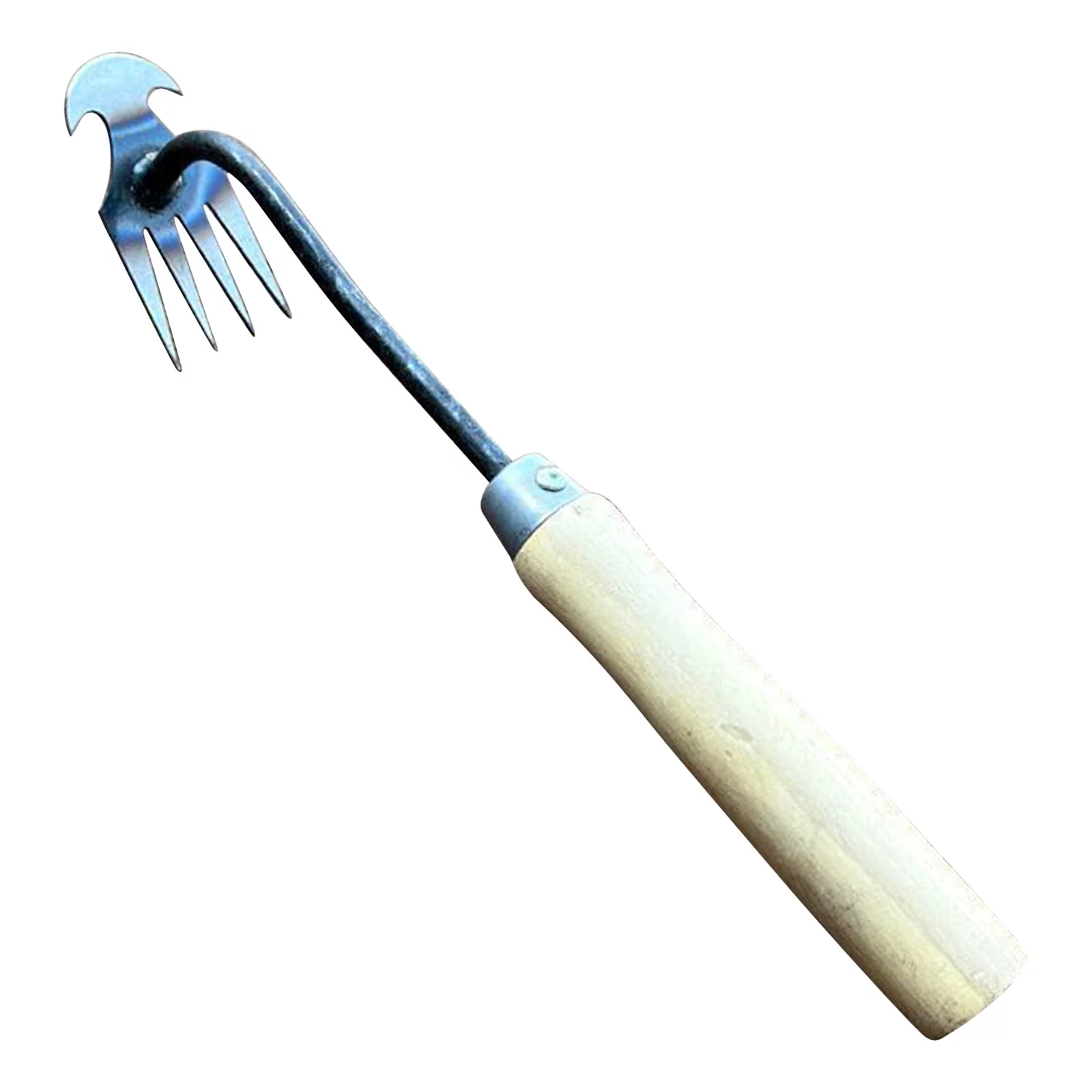 GuLuBin Hoe Weeding Artifact Rooting Weeding Tools Gardening Weeding Rake Steel Farm Tools Small Hoe Loose Soil Digging Wild Vegetables(Brown)