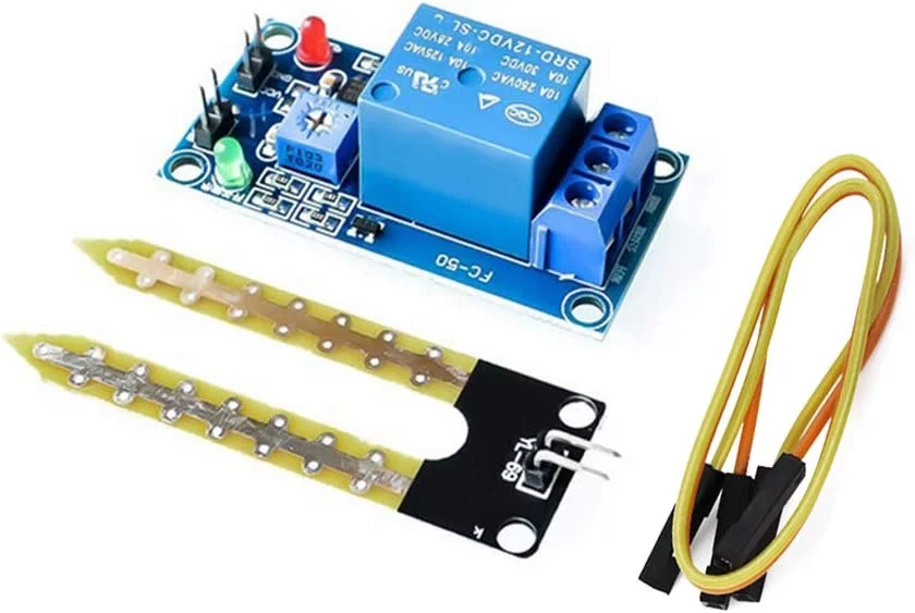 Treedix 12V Soil Humidity Sensor Relay Control Module Soil Moisture Control System Automatic Watering