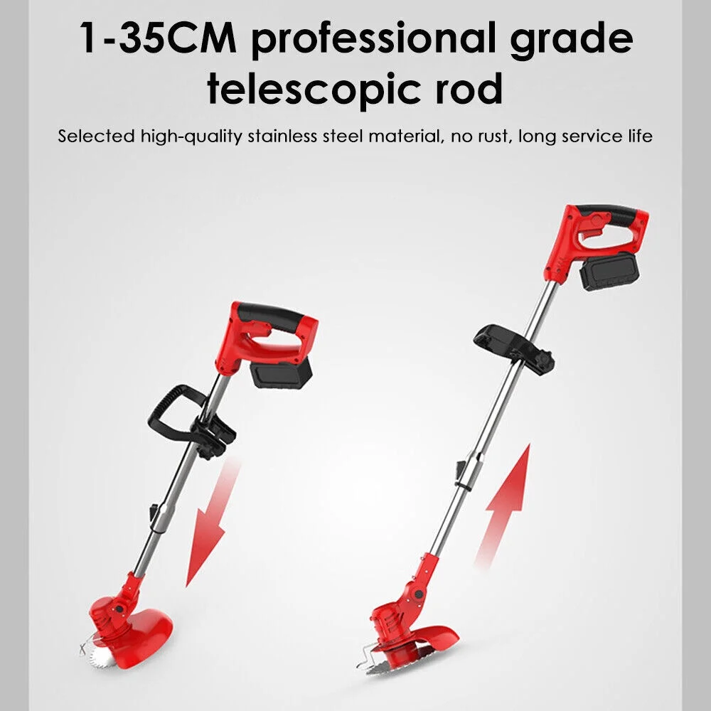 Electric Weed Lawn Edger Cordless Grass String Trimmer Cutter + 2 Battery NEW US