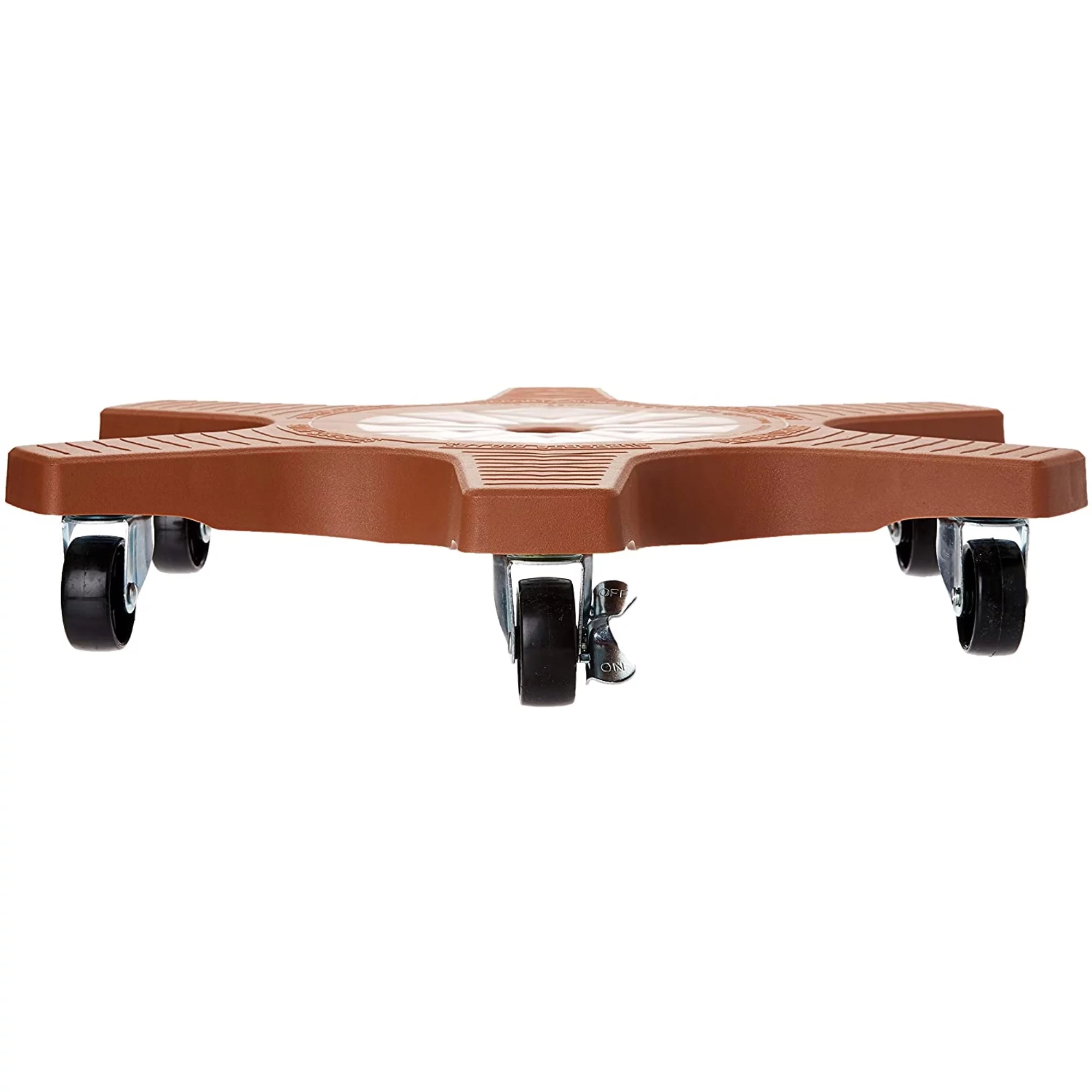 Down Under 3.5 in. H Terracotta Plastic Wheeled Plant Stand