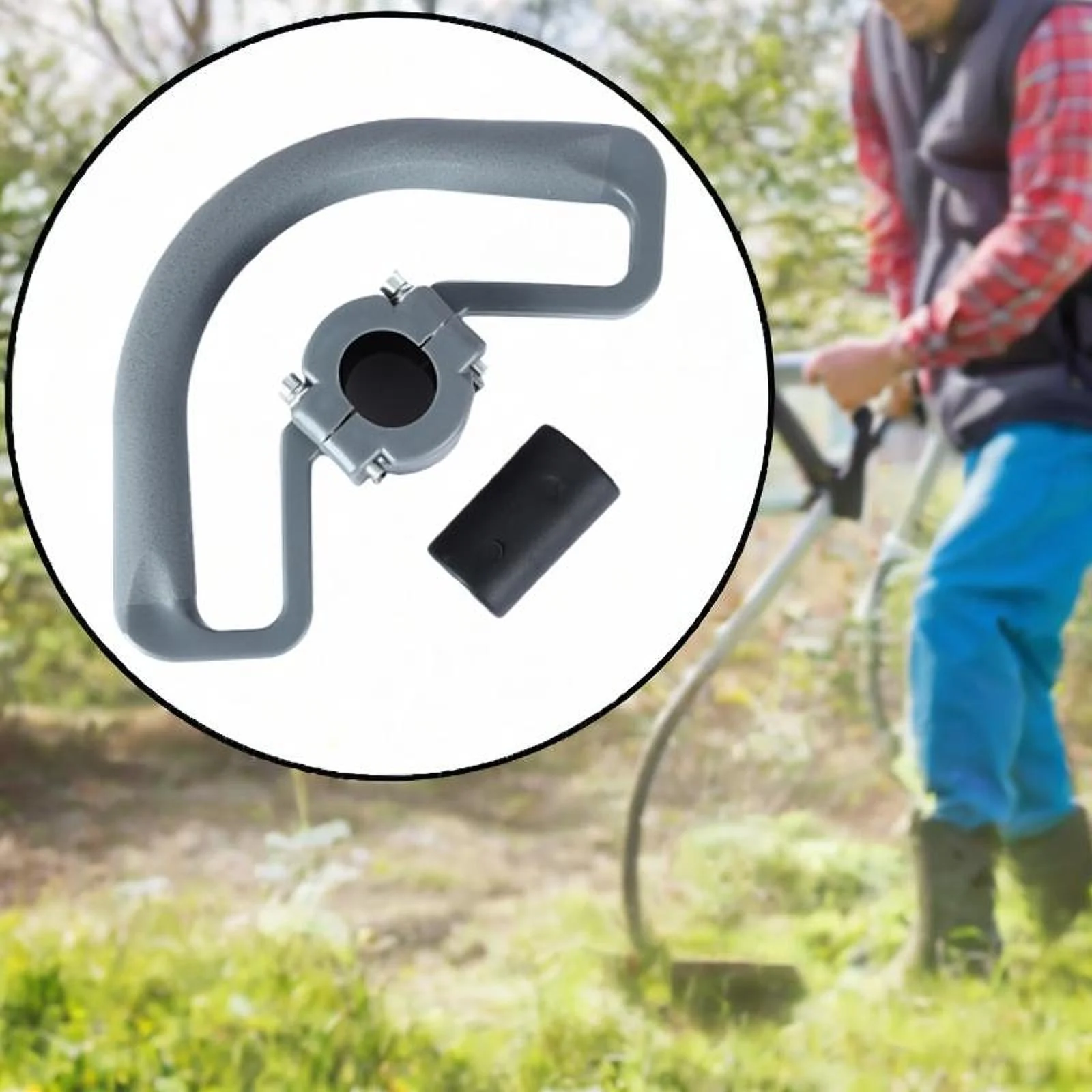 Gazechimp Backpack Lawn Trimmer Loop Handle Handlebar Attachments Professional Generic Grey