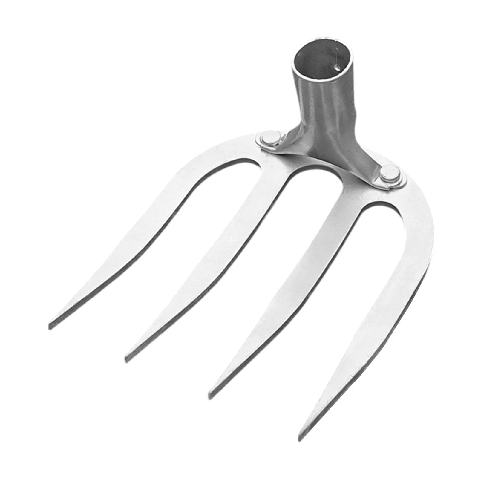 oshhnii Garden Rake Head Agricultural Rake Head for Cultivating Landscaping Planting 4 Tines Large