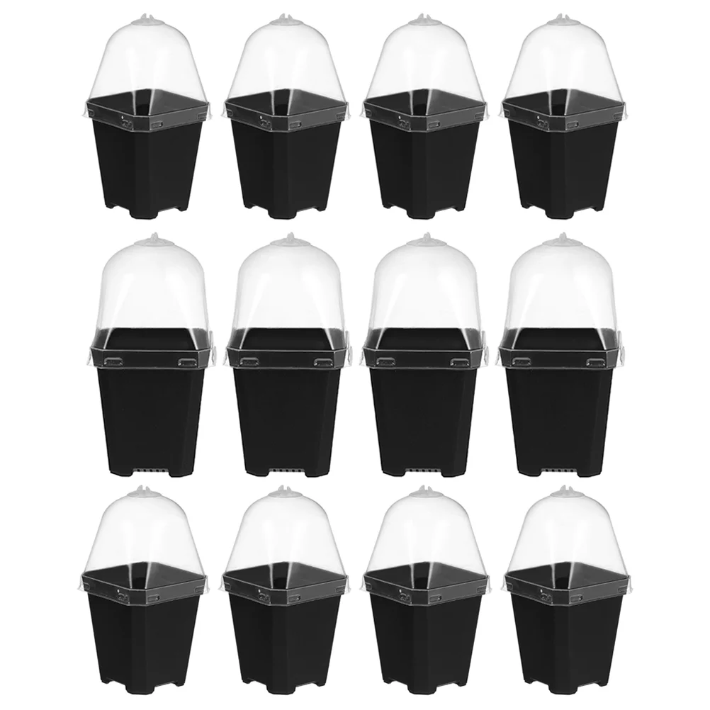 12 Sets Stuffy Flower Pots Planter Pots Small Containers Nursery Starting Pot Small Plant Gardening Flowerpot