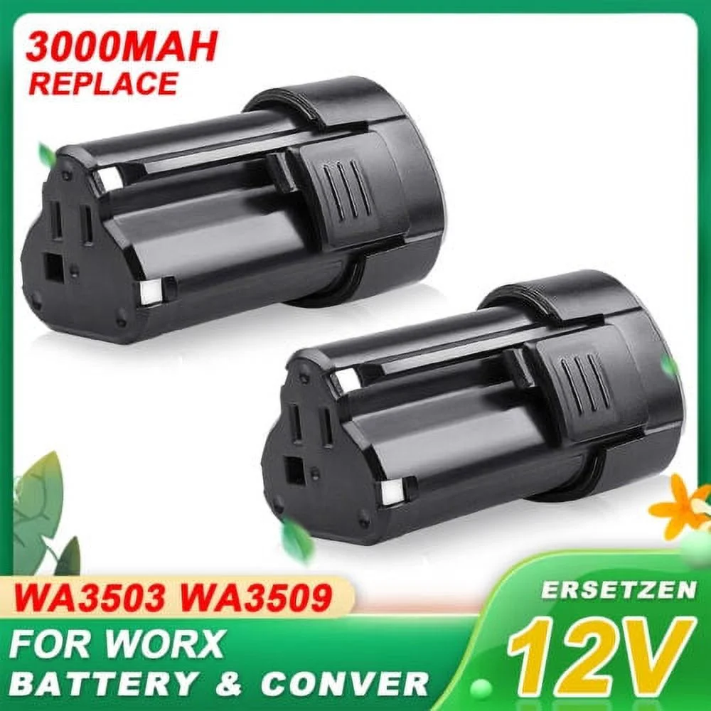 NEW 2pack 3000mAh 12V Battery for Worx WA3503 WA3504 WA3505 RK2514K2 WA3713
