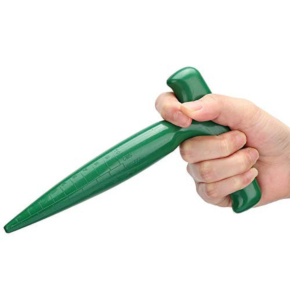 Oumefar 5Pcs Handheld Plastic Transplanting Widger Planting Tools Dibber Soil Digger Hole Punch Sowing Seeds Dispenser Garden Supplies Grip Seedling Puncher