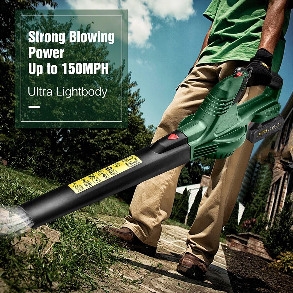 JLLOM Rechargeable Leaf Blower - 20V Handheld Blower for Lawn Care and Outdoor Cleaning