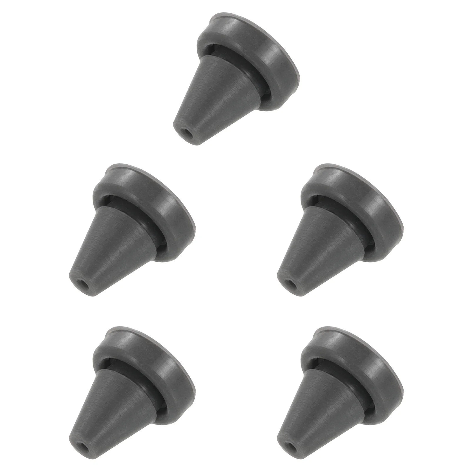 5pcs Shower Head Replacement Nozzles, Silicone Nozzle Sprinkler Spout Round Nib Fit 7mm Hole, Dark Grey
