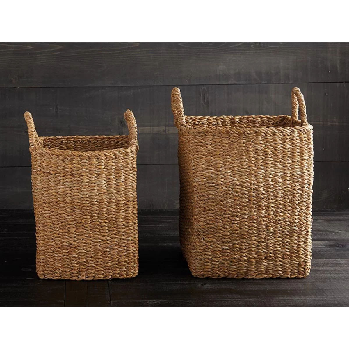 Creative Brands AMR481 Sea Grass Basket Set Plant Tub with Handles - Set of 2