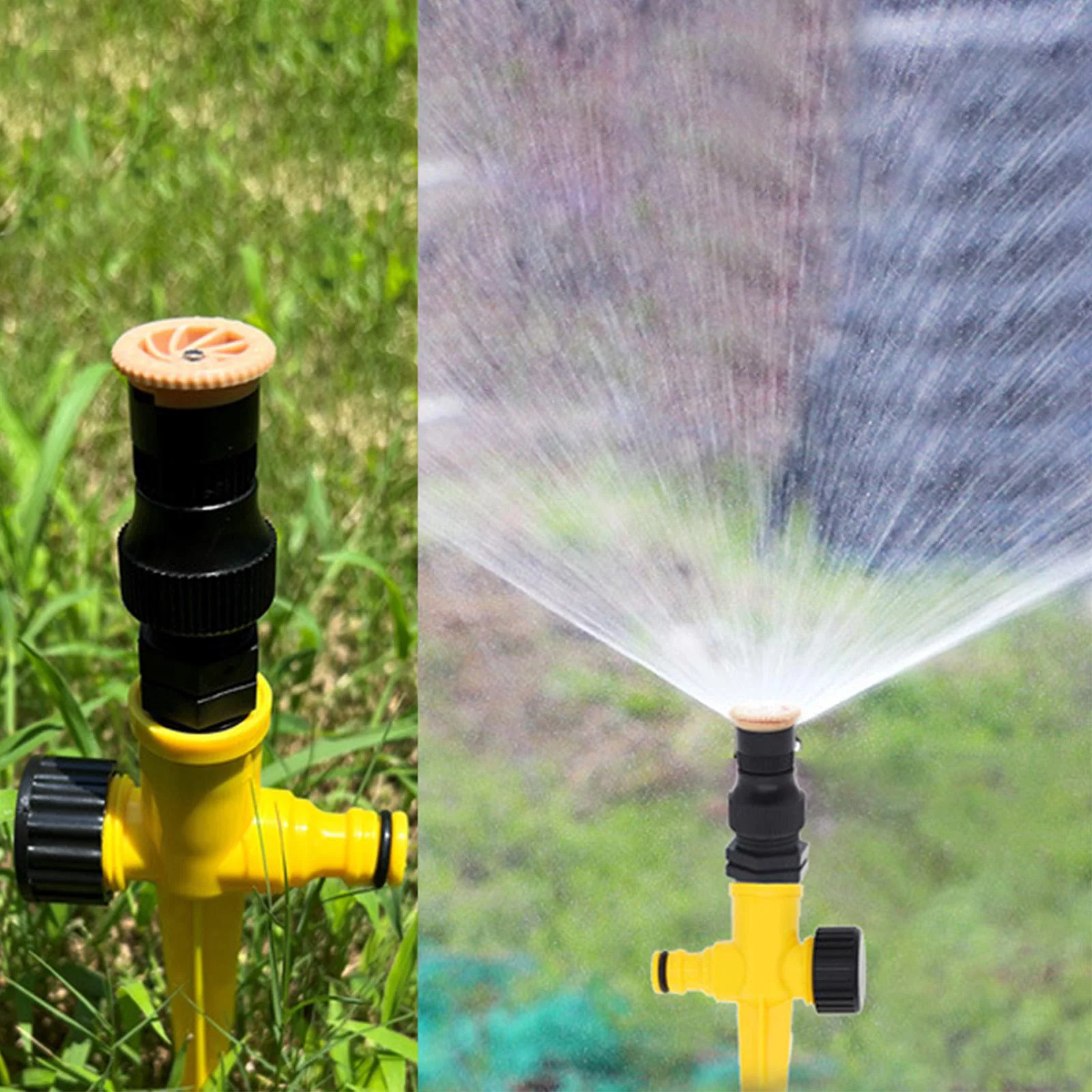 Lawn Sprinkler Adjustable with 360 Degree Rotation Oscillating Sprinkler Large Area yard Sprinkler System Gardening Watering System