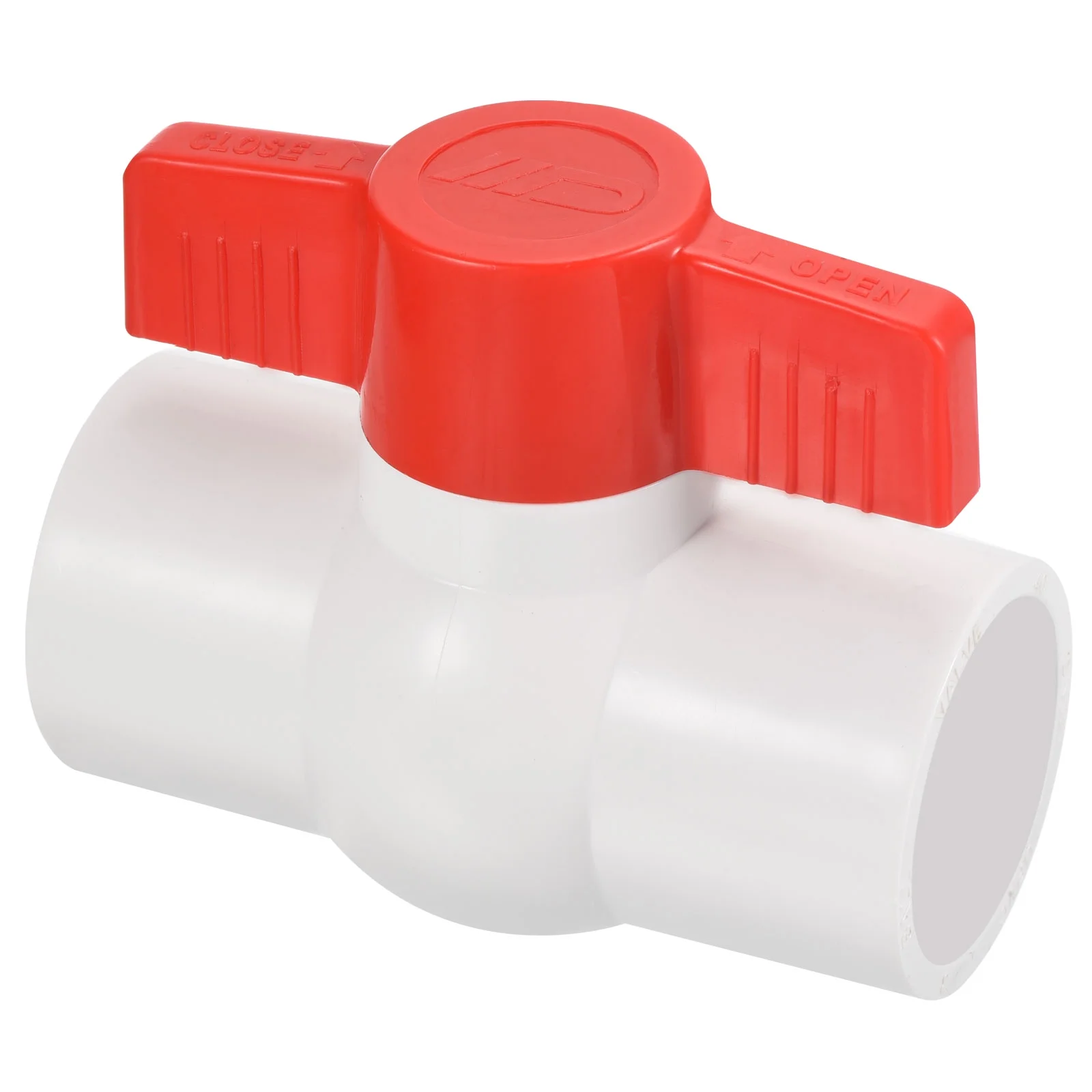 Uxcell 1-1/4'' UPVC Ball Valve Compact T Handle Round Socket Water Valve for Irrigation and Water Treatment, White
