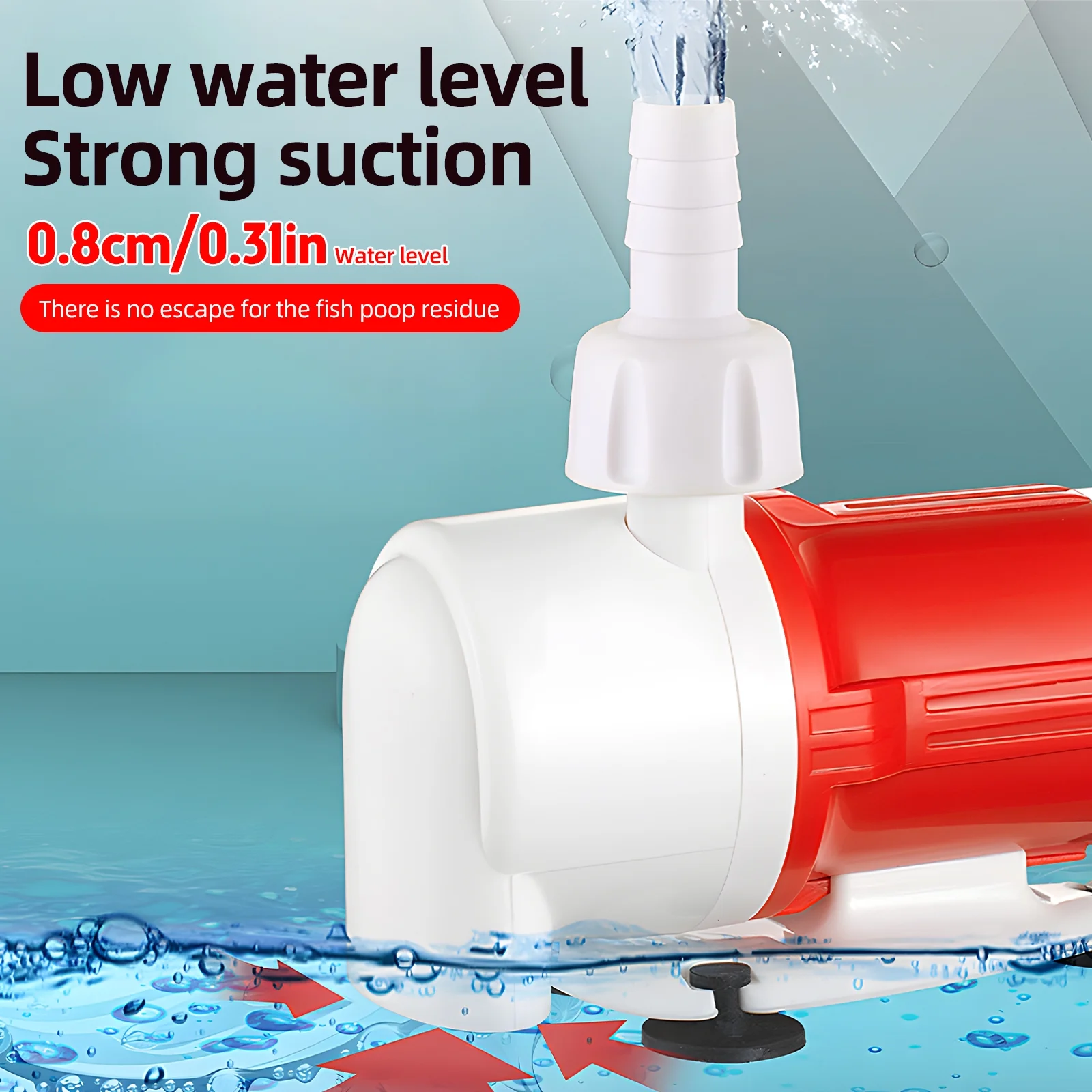 Nebublu  Pump,3 Suction Cups Pump With 3 Cups Pond Fish Lift Water Submersible Pump Quiet 3-5m Lift Pump 25w Portable 3-5m Lift Water Pump 25w Portable Water Pond Fish Siuke Dsfen