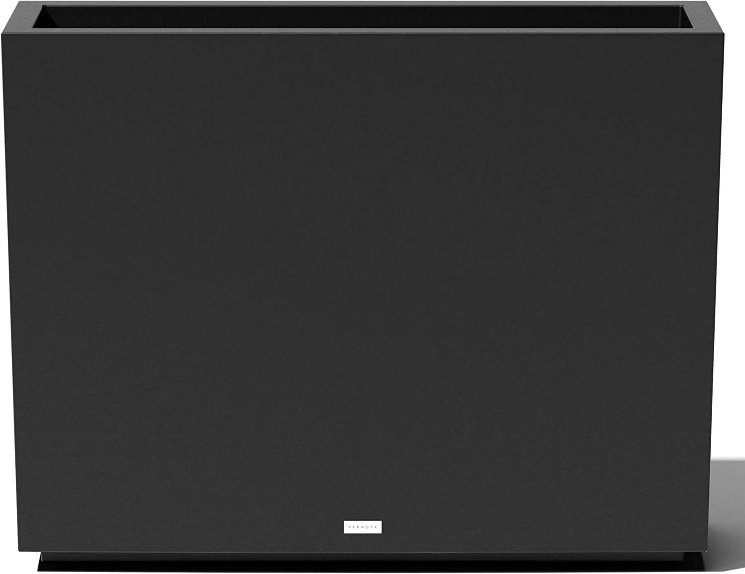 Block Series Span Plastic Planter - Tall Rectangular Planter for Indoor or Outdoor Patio/Porch, Gray, 24.25 in Height, 12 in Width, 30 in Length