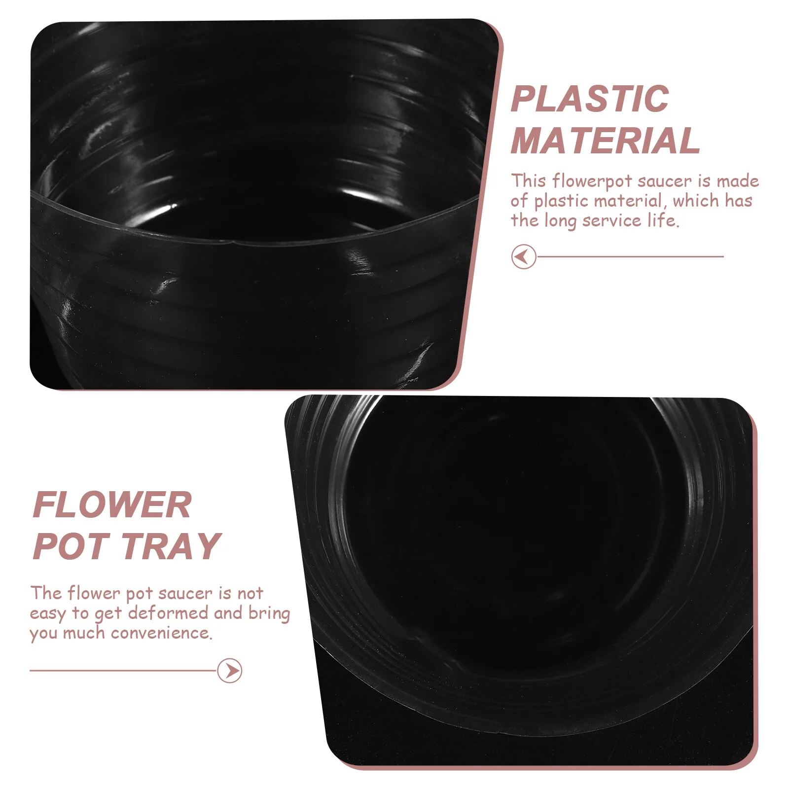 Guichaokj 12pcs Plastic Plant Pot Saucer Drip Tray Plastic Flower Pot Tray Clear Plant Saucers