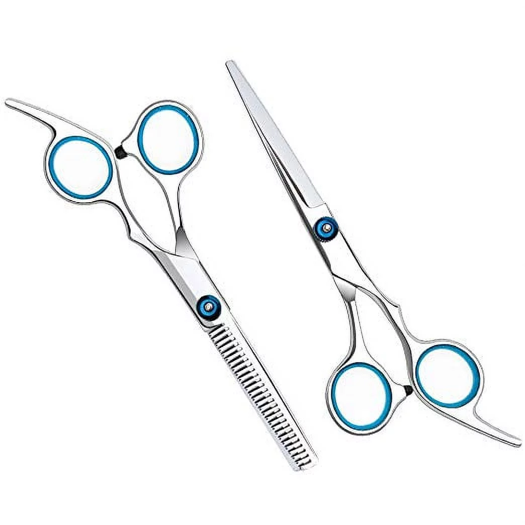 Professional Grade Haircutting Set - Precision Stainless Steel Hair Scissors & Thinning Shears for All Ages TIKA