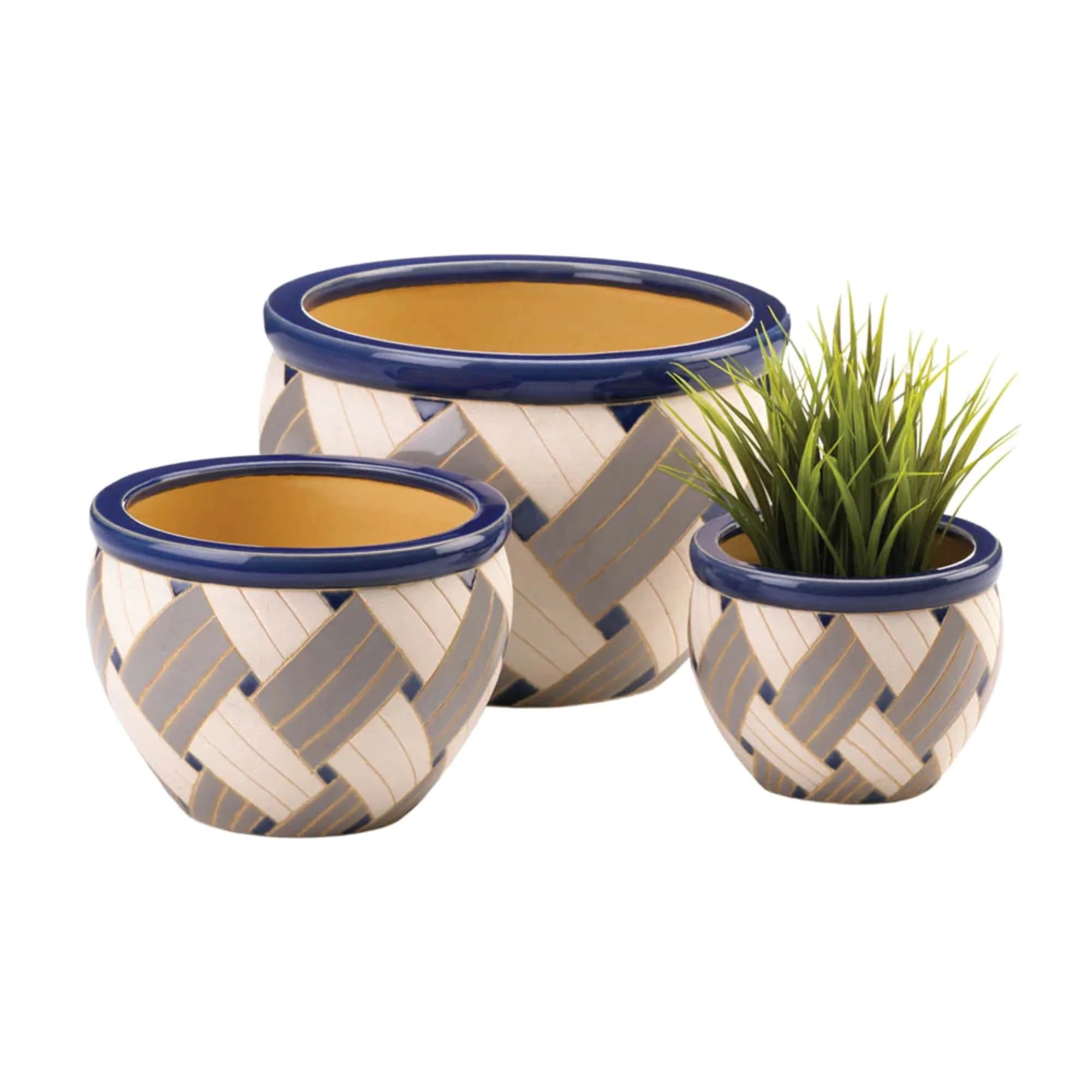 Zingz & Thingz Geometric Ceramic Planters - 12