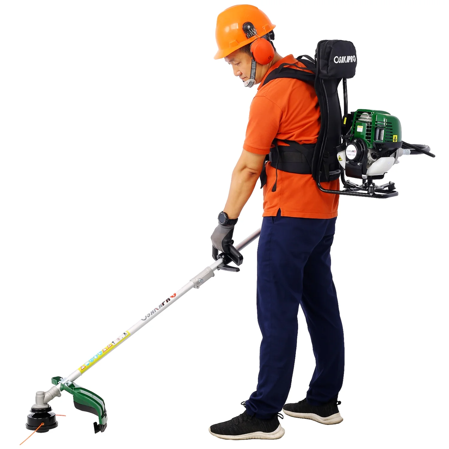 Backpack 4 in 1 Multi-Functional Trimming Tool  38CC 4-stroke Garden Tool System with Gas Pole Saw  Hedge Trimmer  Grass Trimmer  and Brush Cutter EPA Compliant