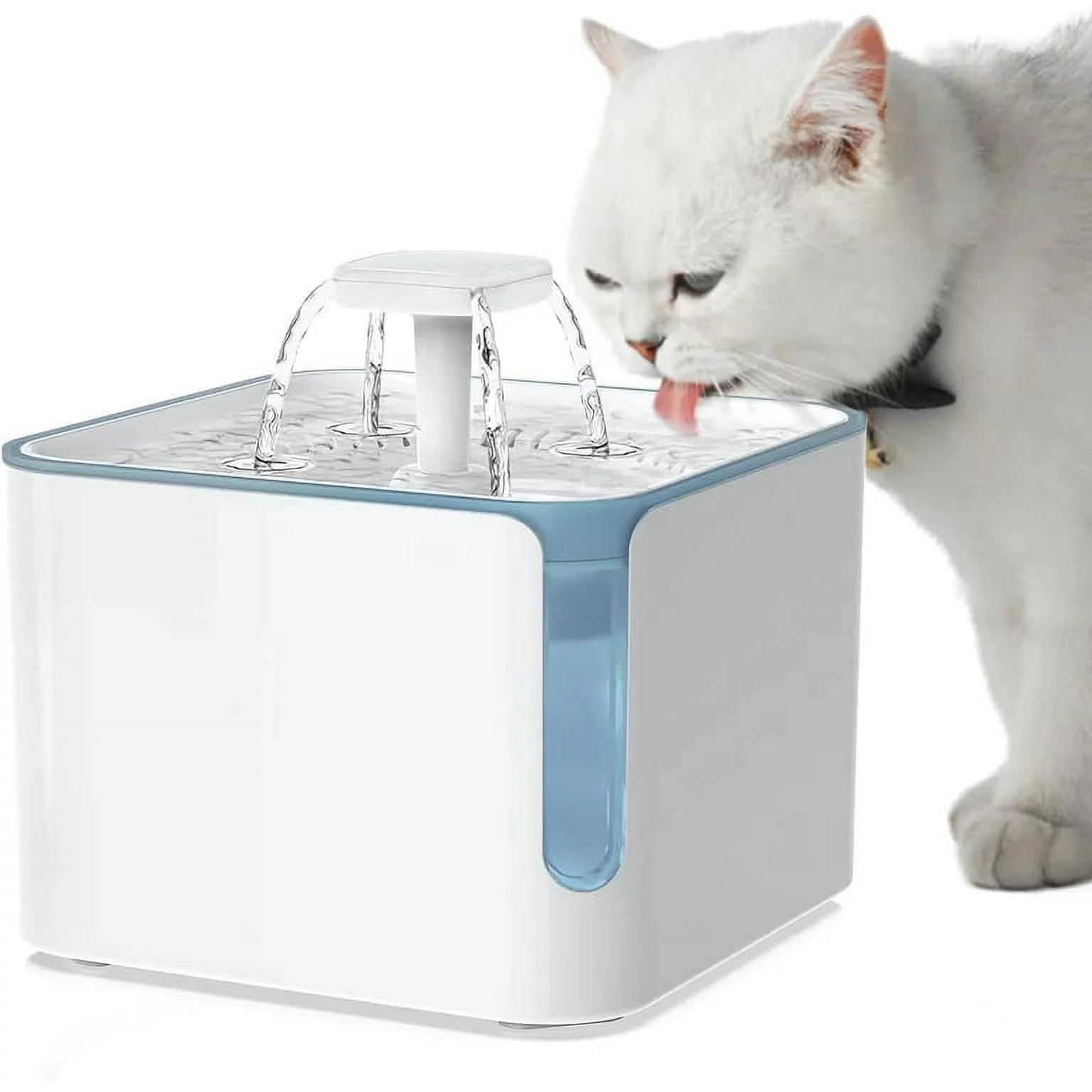 Automatic Cat Water Fountain 101oz/3L, Smart Pet Fountain with 2 Replacement Filters