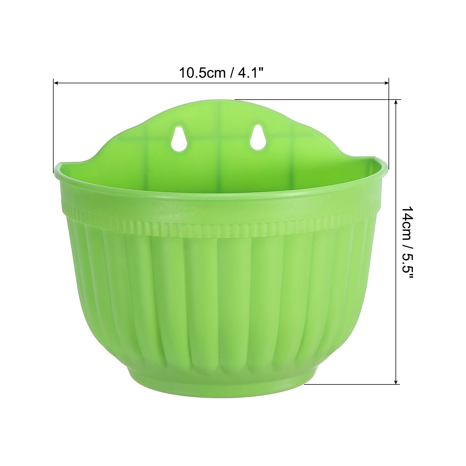 Uxcell 8 Inch Hanging Pot Planters with S Hooks and Stopper, Green 3 Pack