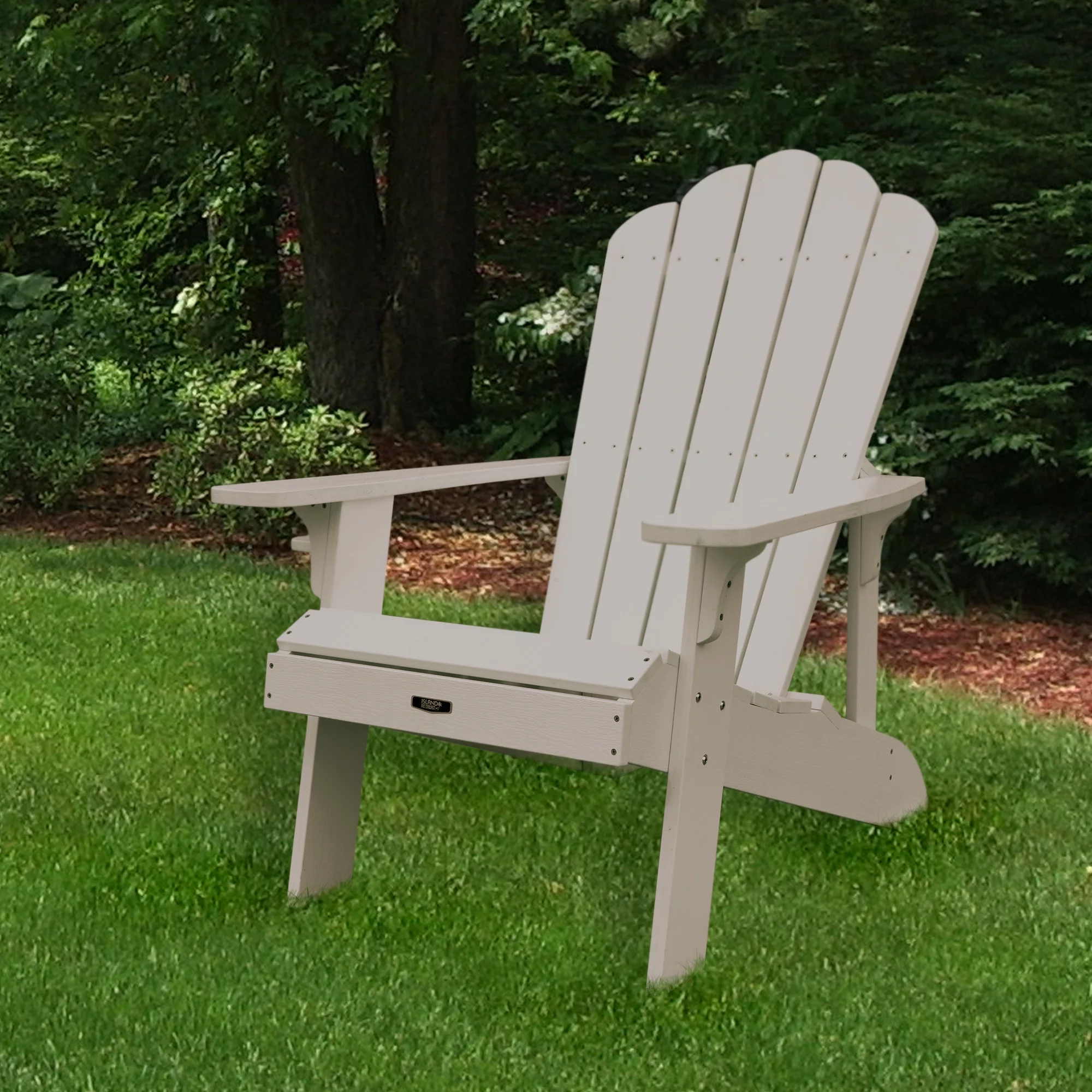 Blue Wave  EZ-Care Tek-Wood Adirondack Chair, Slate Gray - 37 x 30.7 x 41.7 in.
