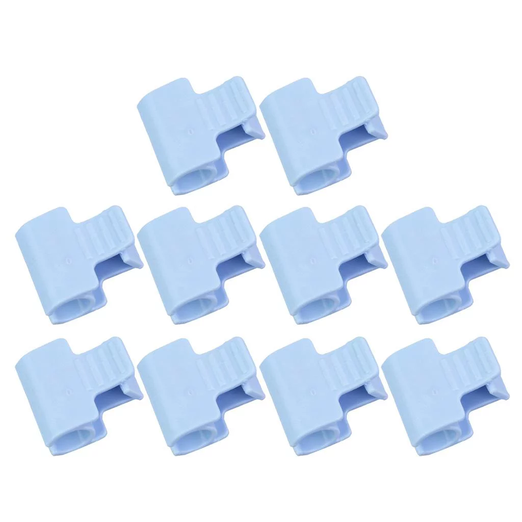 10pc Greenhouse Film Cover Fixing Snap Clamp Garden Farm Shade Net Clips 1 Head_Blue_6mm