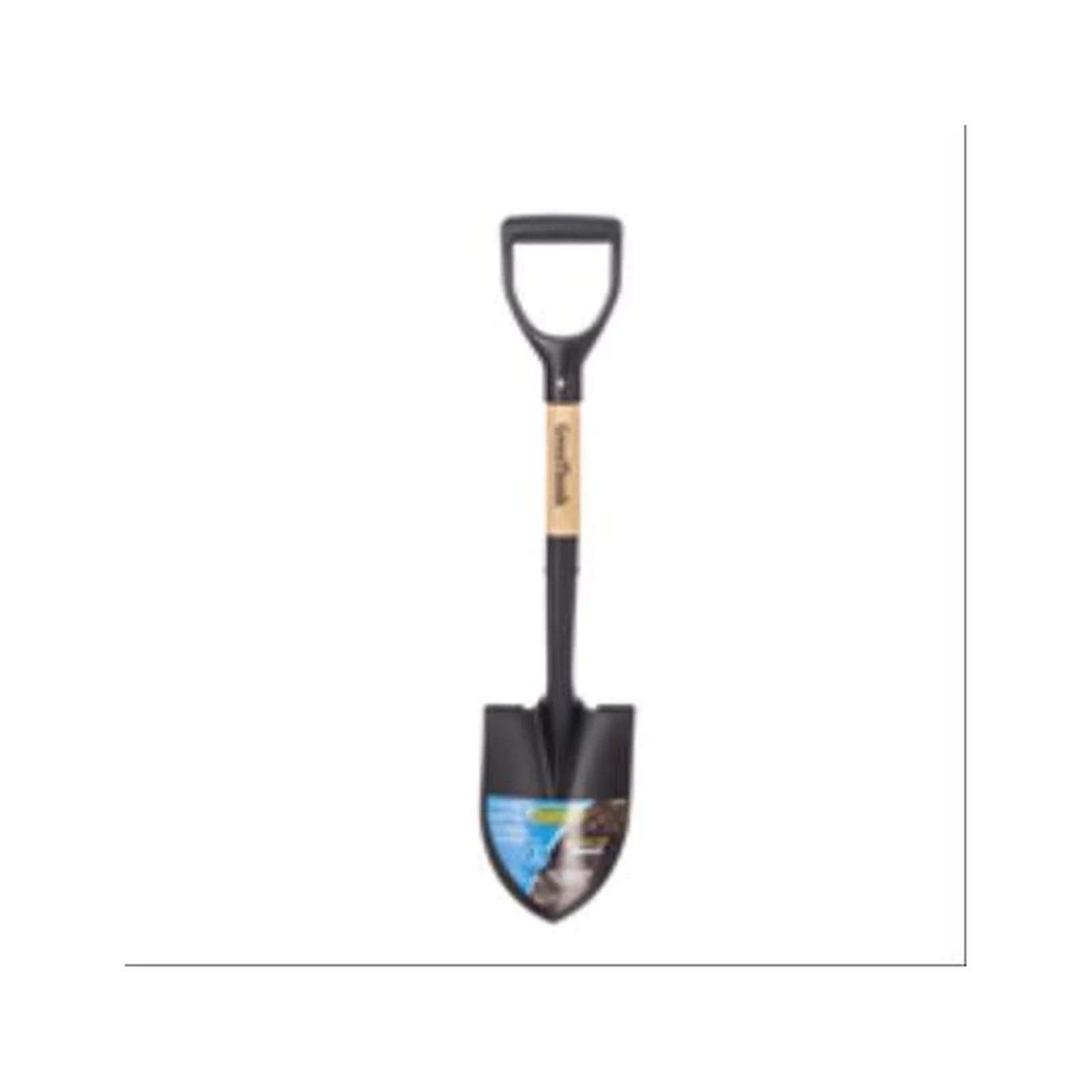 Green Thumb GT-MRP001 Mini Shovel, Round Point, D-Grip Wood Handle - Quantity 1