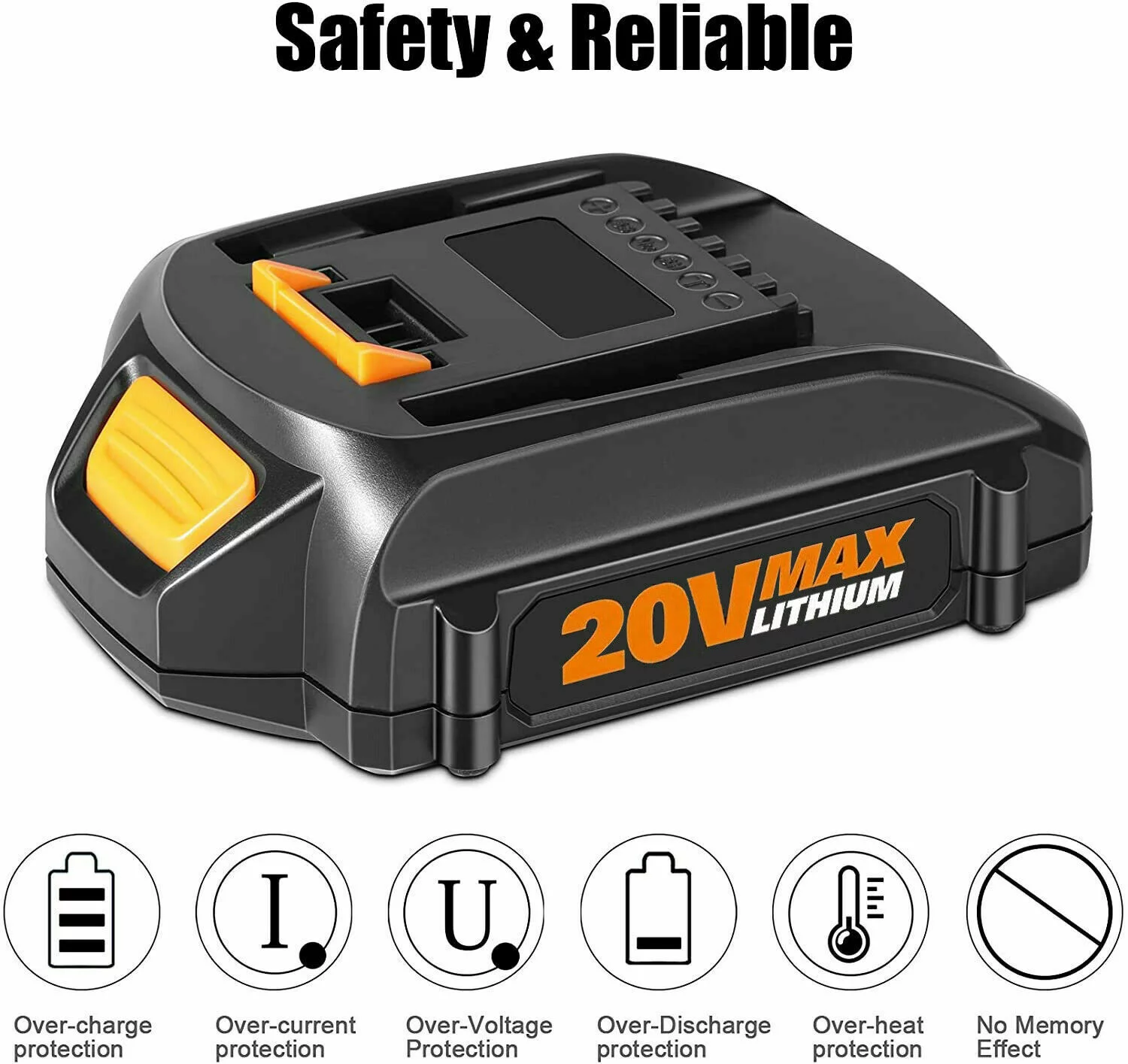 3.0Ah 20V WA3525 Replacement for Worx Battery 20v Compatible with Worx 20v Battery WA3520 WG151s WG155s WG251s WG255s WG540s WG545s WG890 WG891