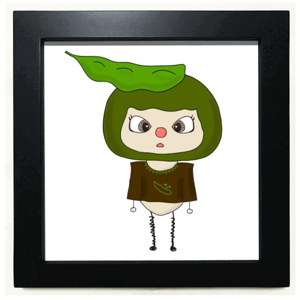 Vegetable Beans Green Delicious UU Black Square Frame Picture Wall Tabletop