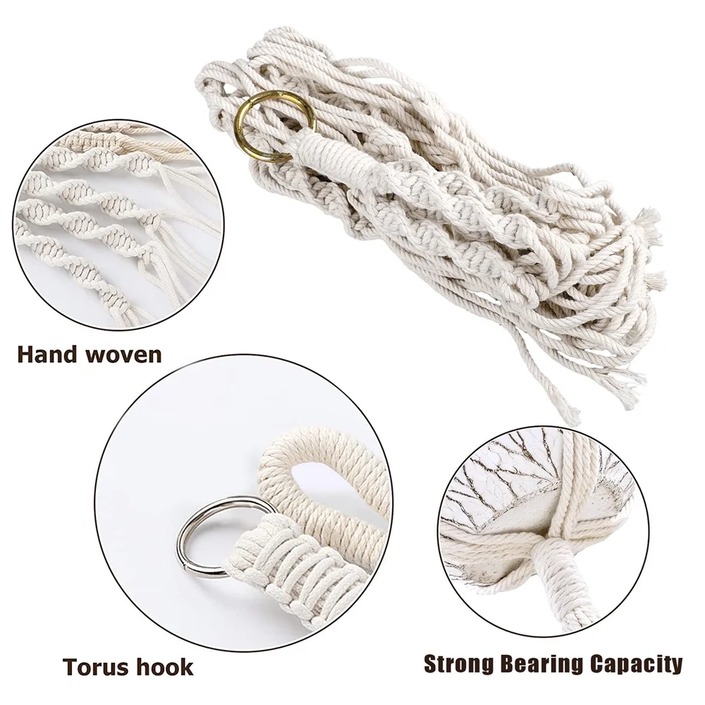 NGOFOEN Macrame Plant Hanger Flower Pot Holder Hanging Rope Basket,Beige Rope Plant Hanger.