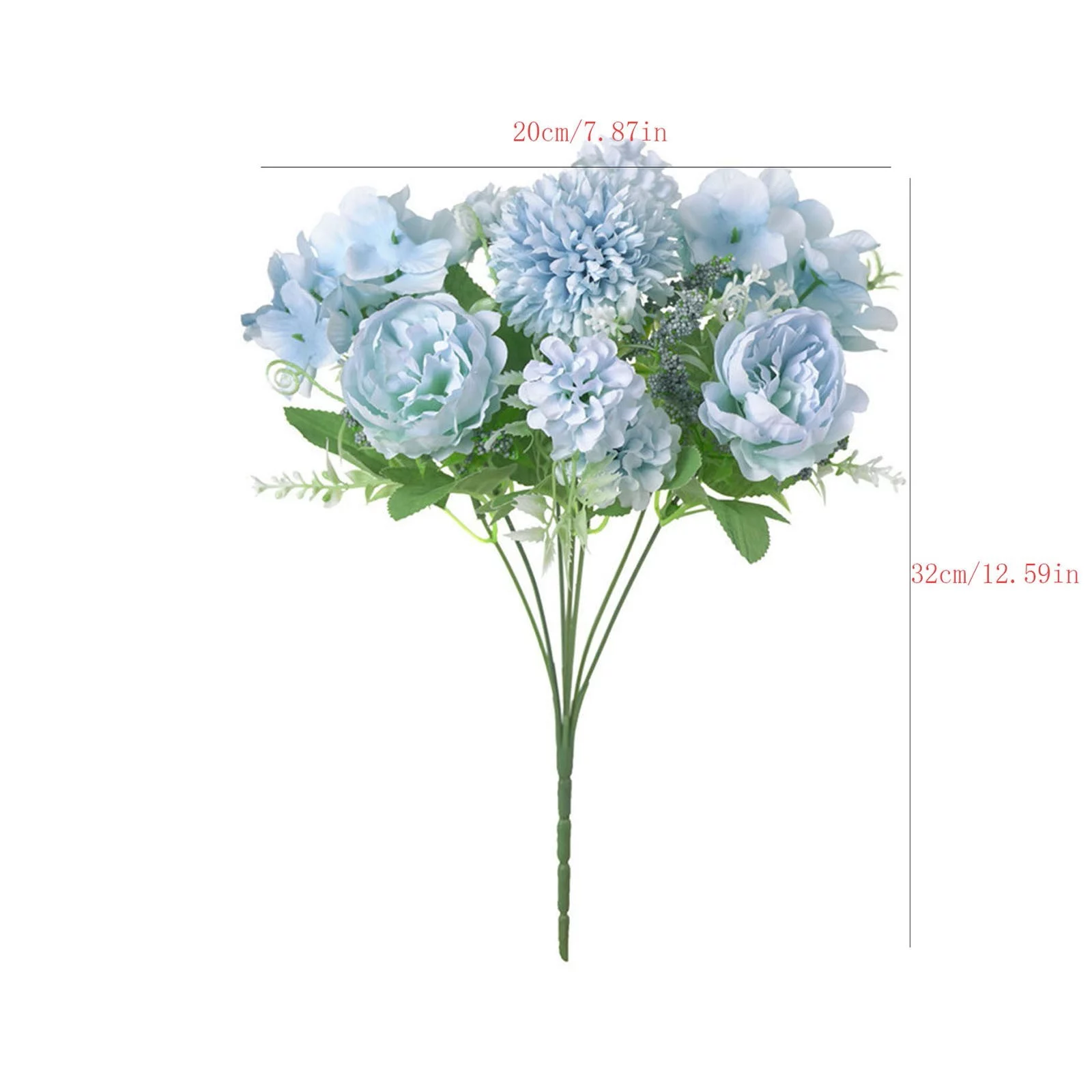 Yeetfub Faux flowers Silk Flowers 2 Packs Artificial Flowers Peony Silk Hydrangea Flower Hotel Wedding Home Decoration for Window Garden Office Patio Planter Pathway Front Porch