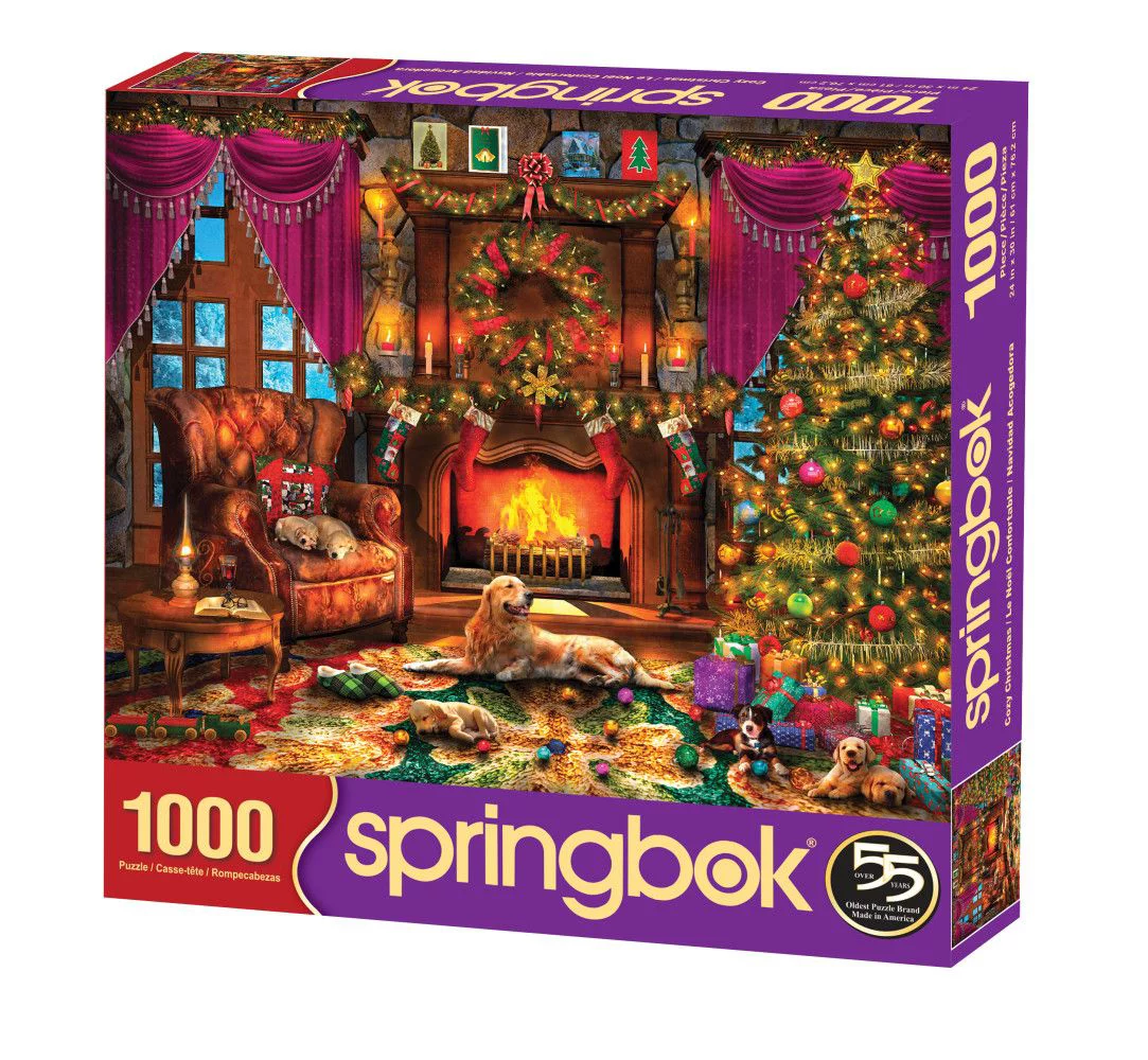 Springbok's 1000 Piece Jigsaw Puzzle Cozy Christmas - Made in USA