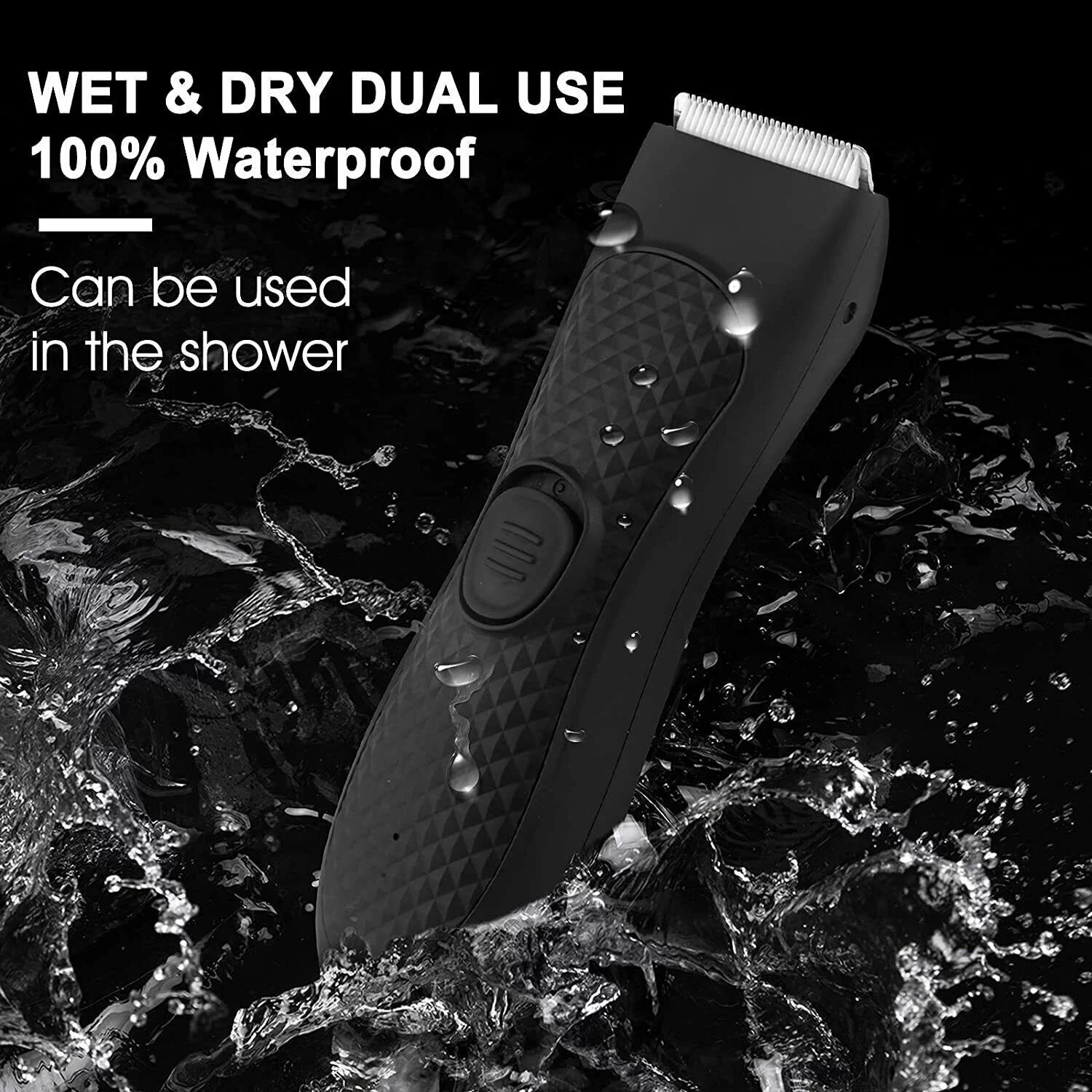 Jahy2Tech Trimmer for Men Quick Trimming Stainless Steel Blade Electric Balls Low Noise Waterproof Body Hair Trimmer USB Charging