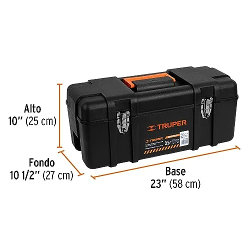 TRUPER CHP-23X 6.6Lb Heavy Duty Toolboxes, Steel Latches 23
