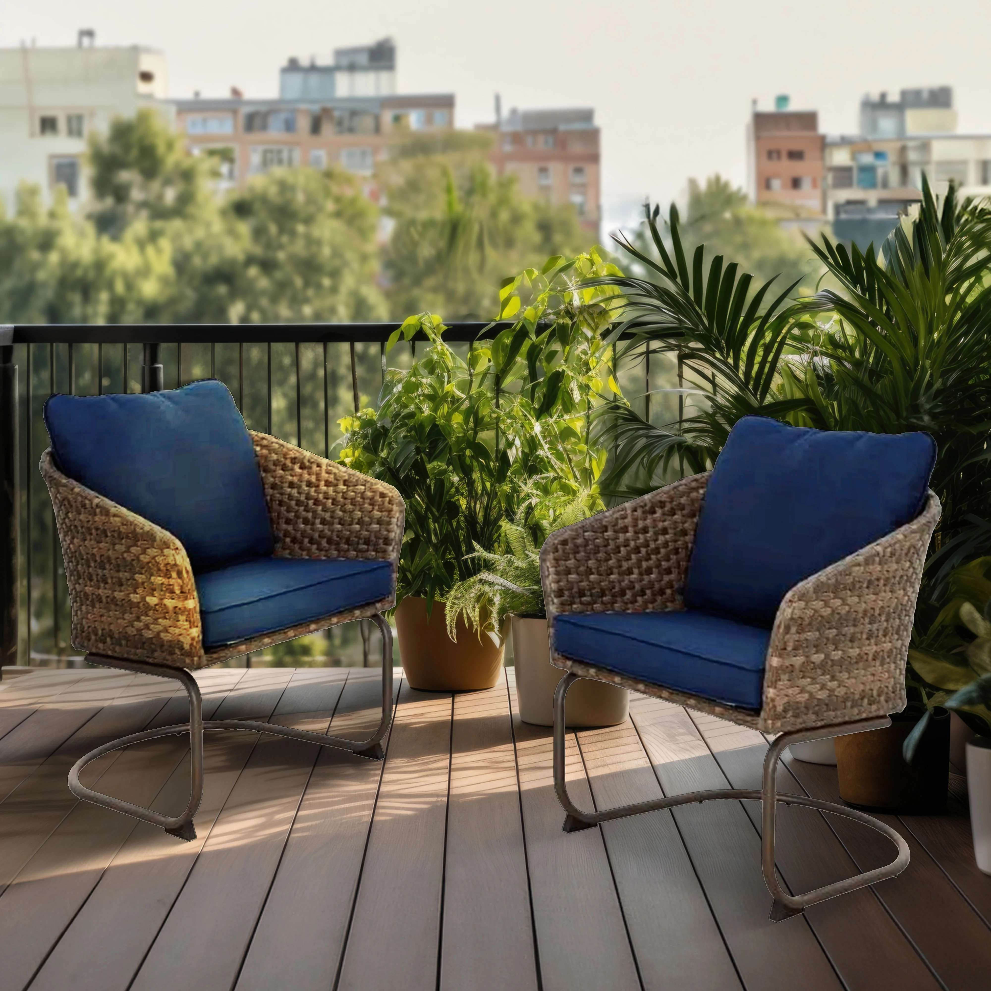 Four Seasons Courtyard Rockland Spring Motion Dining Chairs, Set of 2