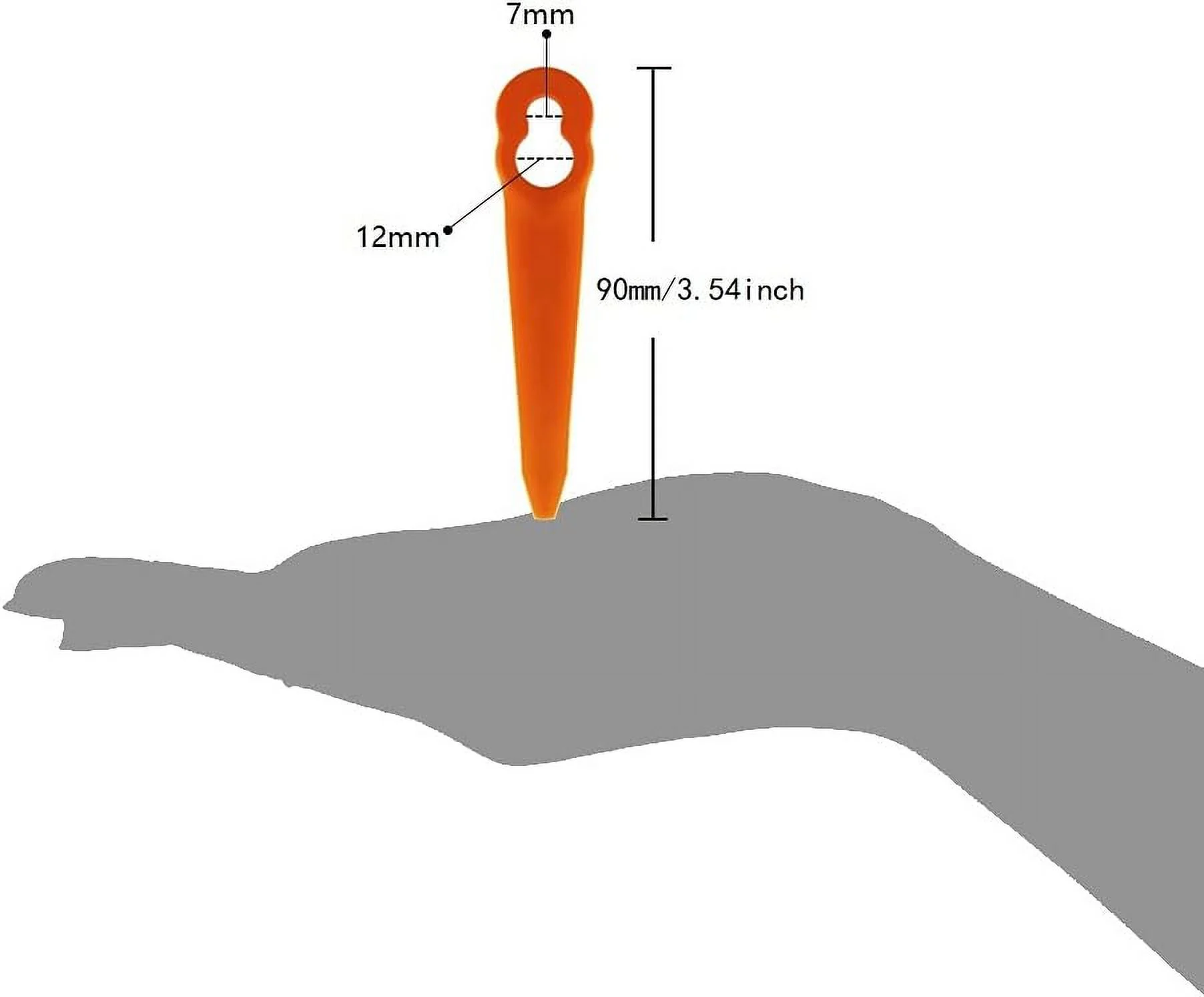 100Pcs Plastic Replacement Blades Compatible with STIHL Polycut 2-2 Polycut 3-2 Grass Trimmer FSA 45 FSA 57 FSE 52,Sun Joe 24V-GT10, Redback Swift 40V